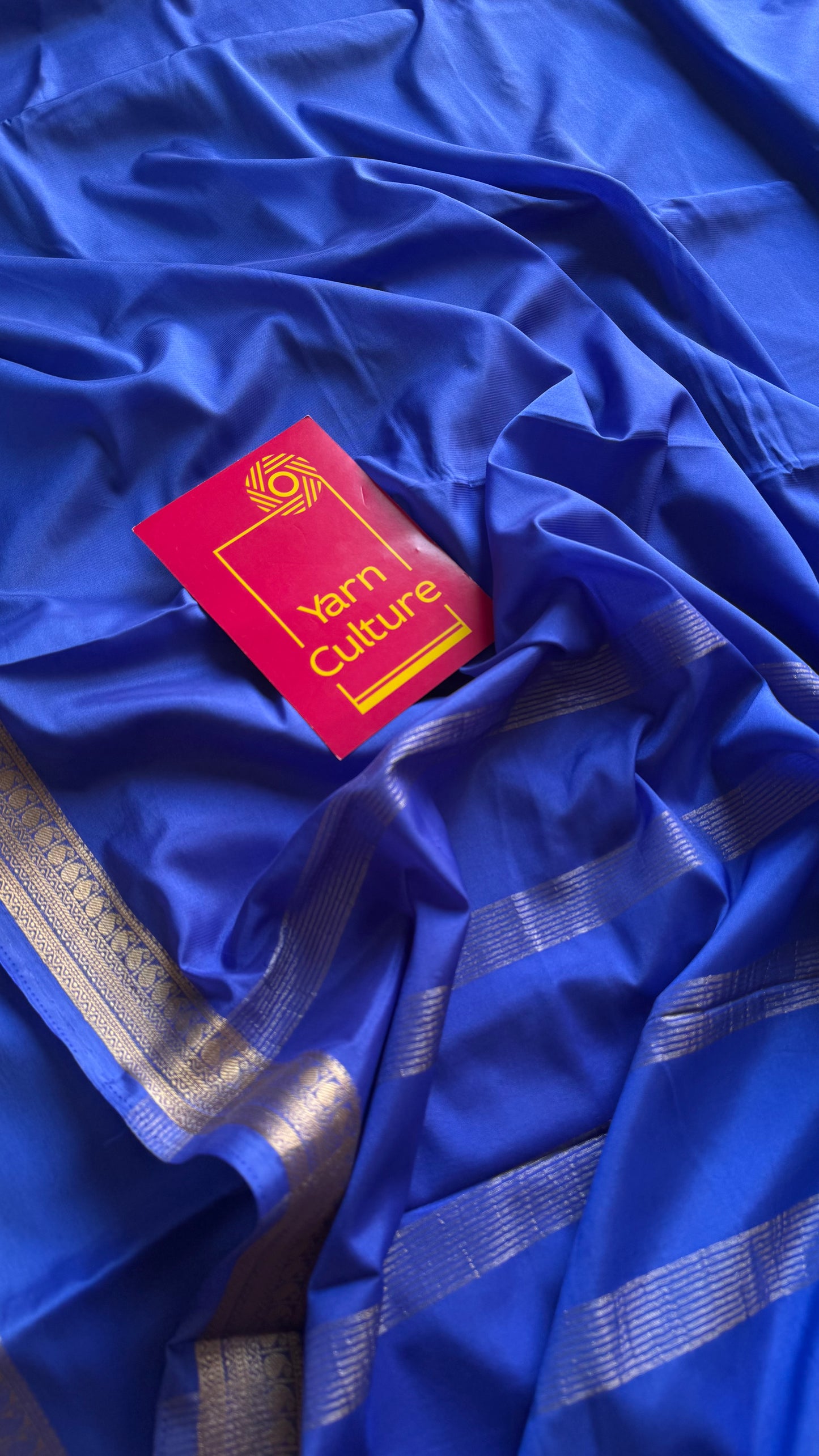 Blue Mysore semi crepe silk saree - YCLOKFE235