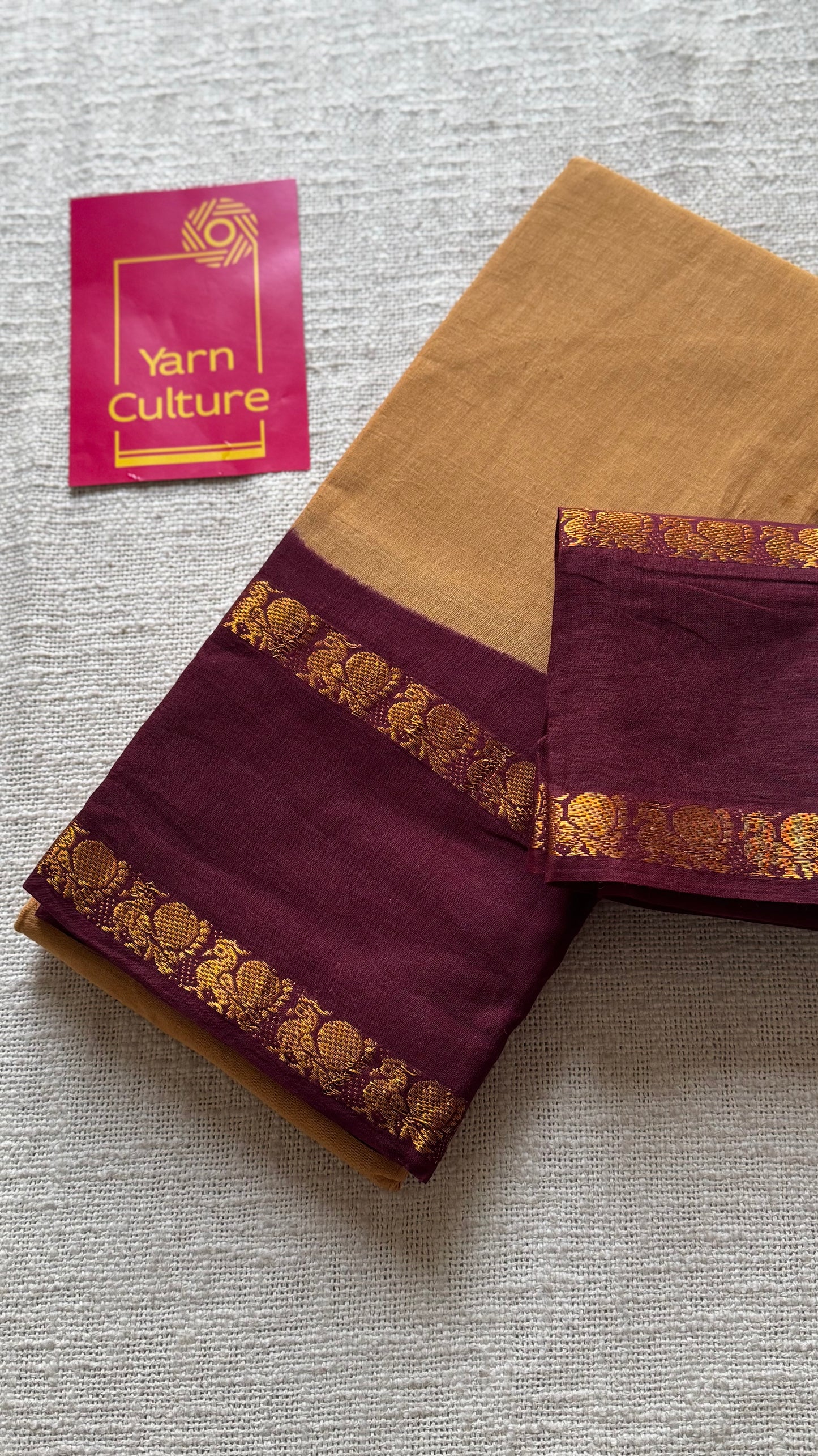 Sandal with dark maroon sungudi, kattuchayam dyed, madurai cotton - YCCOTNOCSC13