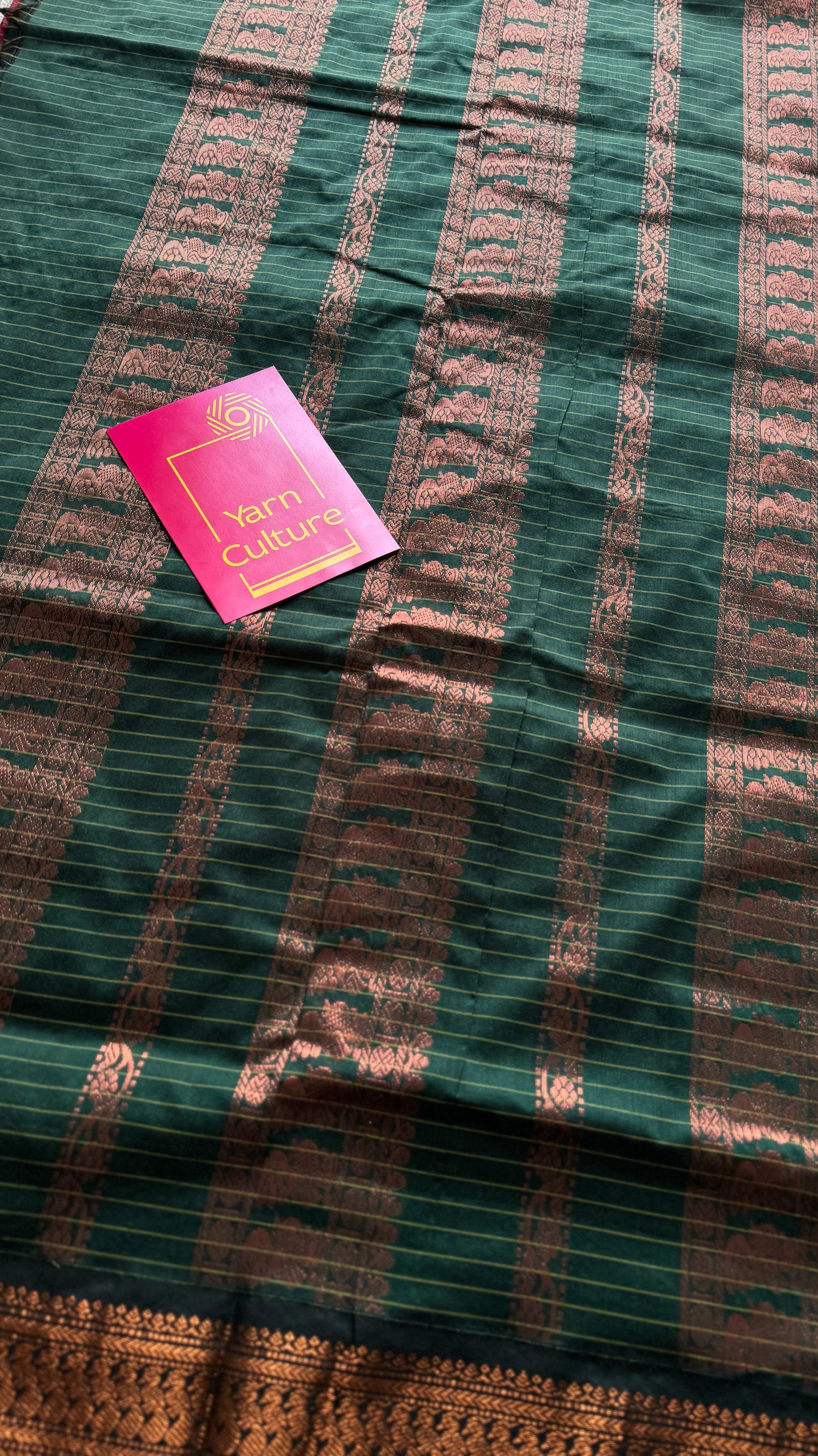 Dark red with dark green, checks - cotton silk - YCCOTNOCKCS12