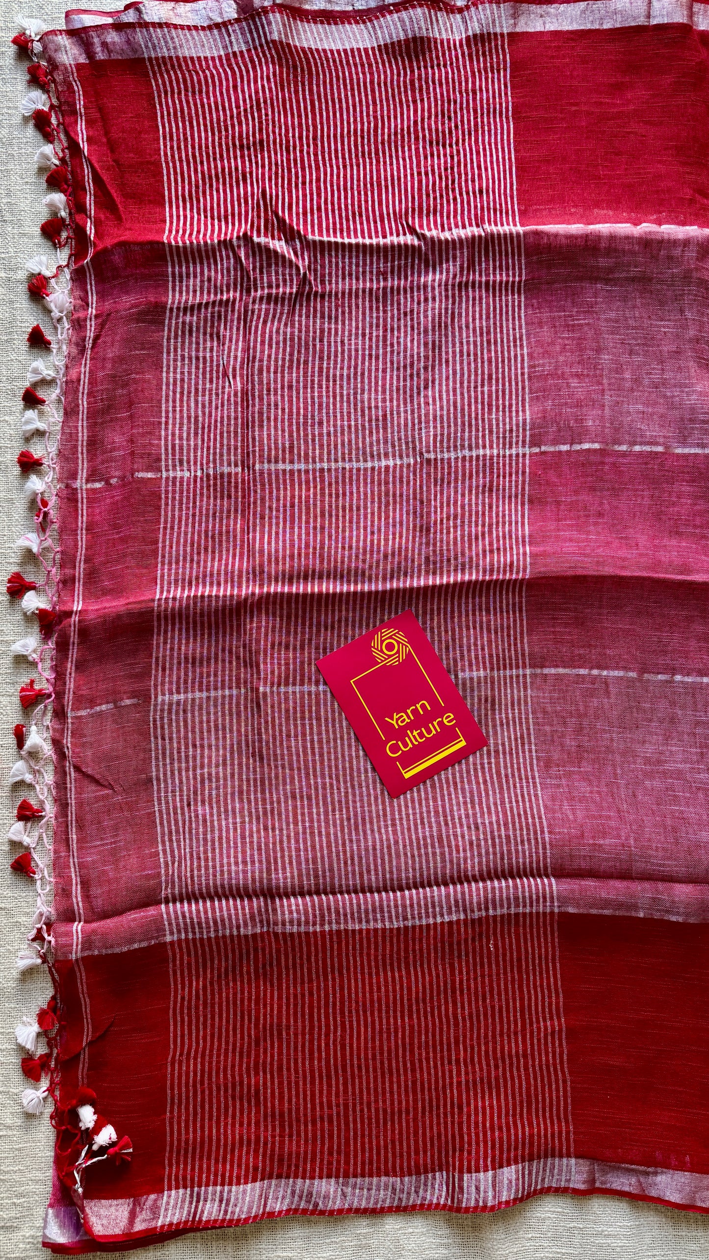 Red Colourblocks - Linen