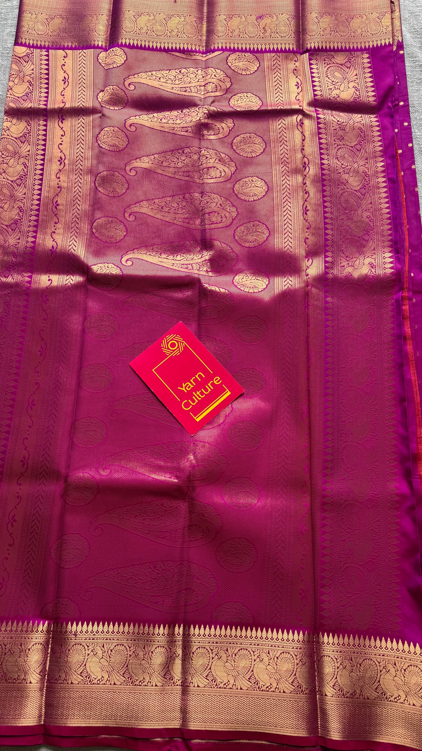 Thousand gold buttas, magenta, semi-silk - YCCOTNAUSS58