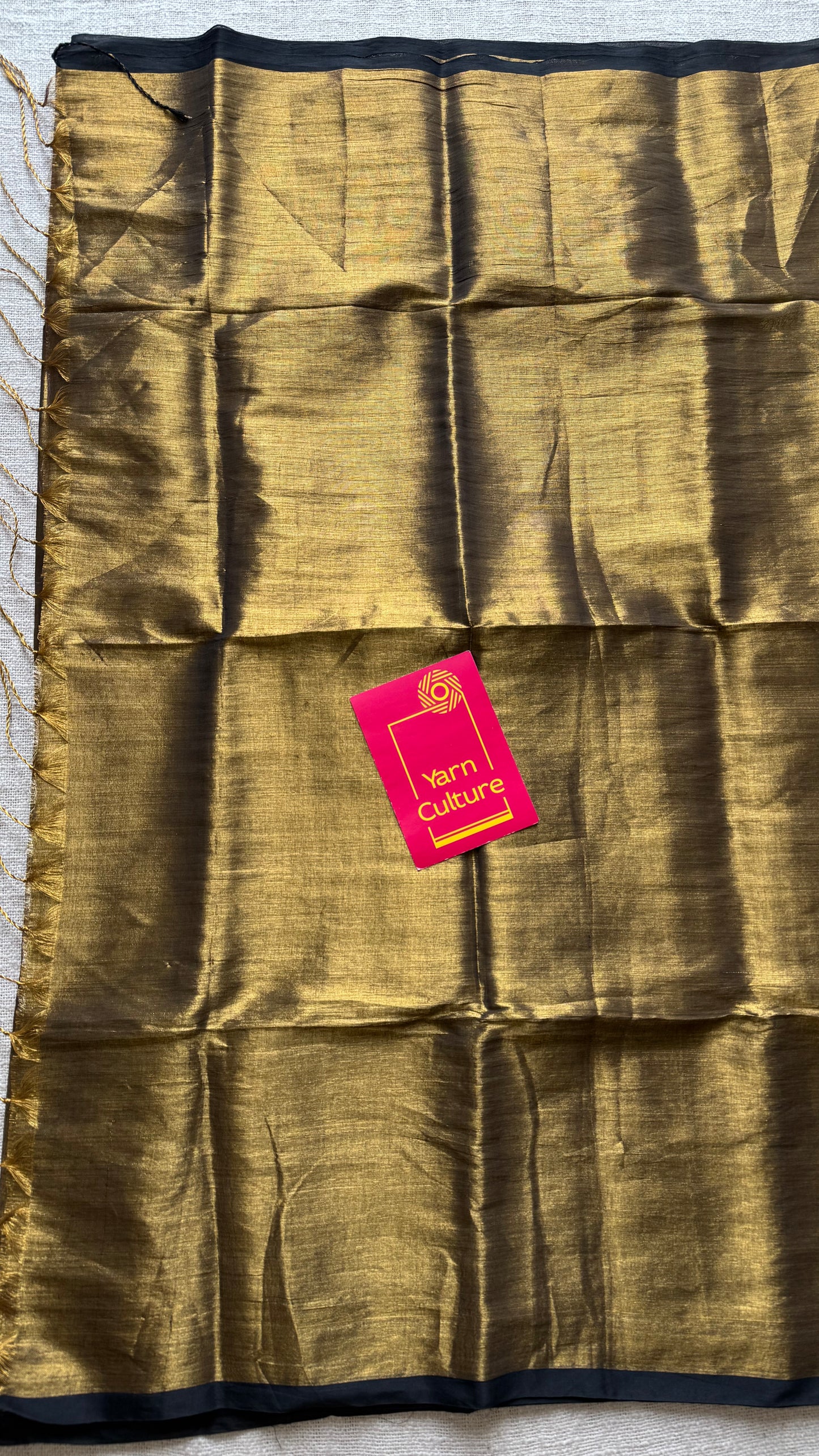 Antique gold, black border, mul tissue - YCBCMCLSE64