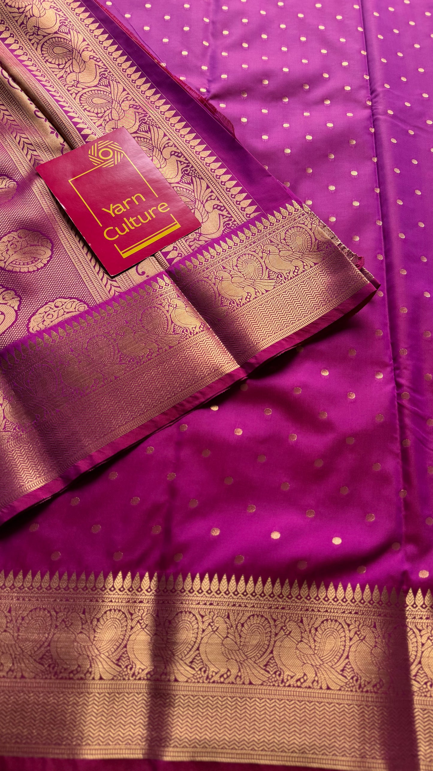 Thousand gold buttas, magenta, semi-silk - YCCOTNAUSS58