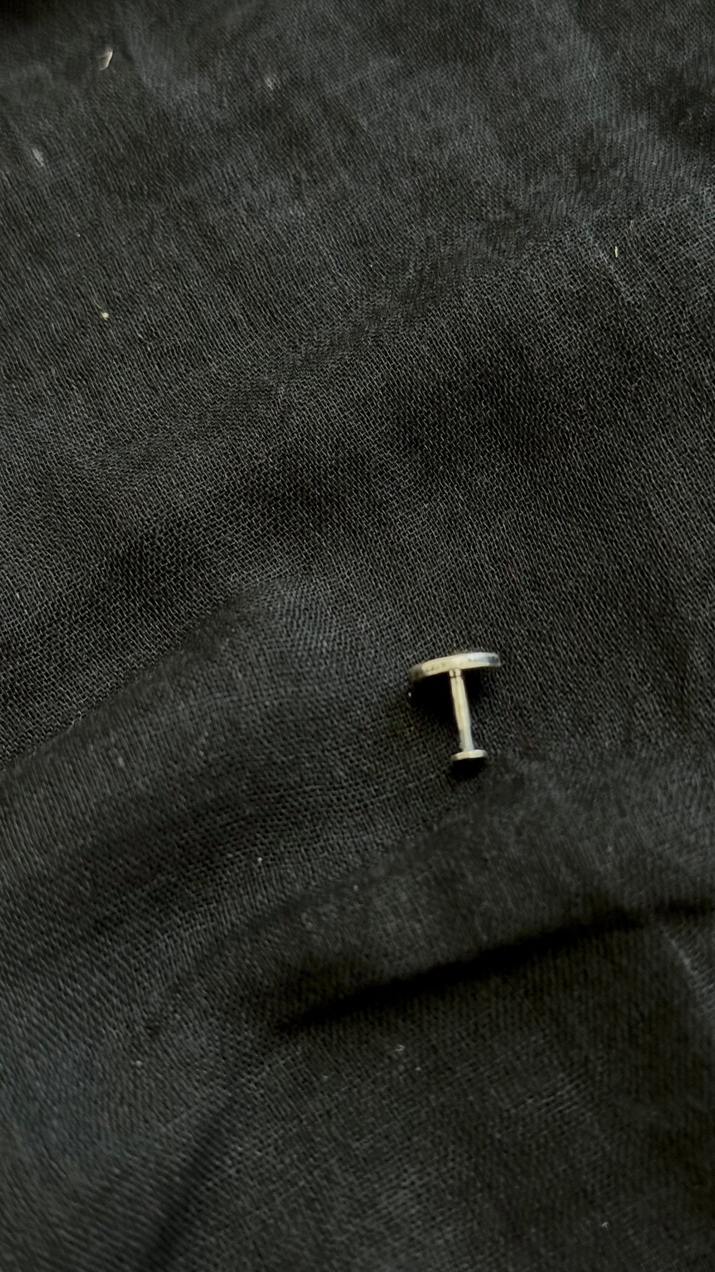 Round nose pin, intricate pattern in pure silver - YCNPP10