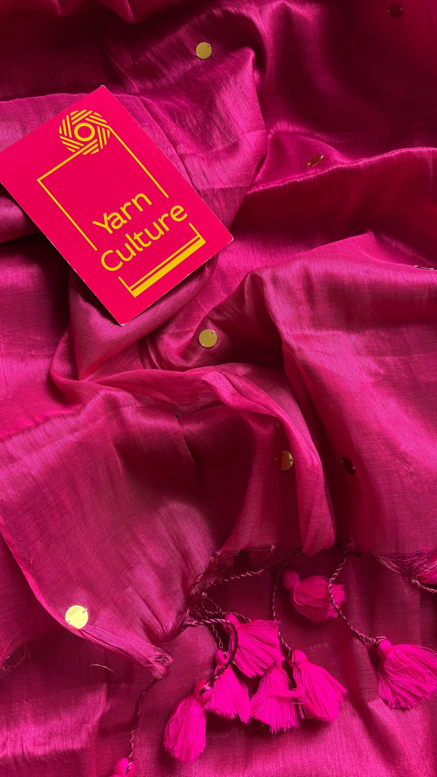 Hot pink, gold sequins, soft mul tissue - YCBCFEMCM32