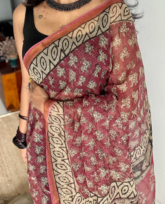 Gulrooh, Kota Doria with zari border - YCTOROCBP76