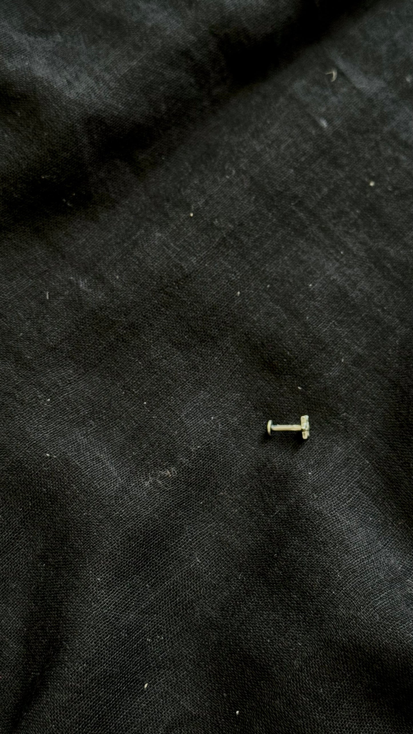 Small floral nose pin, intricate pattern in pure silver - YCNPP31