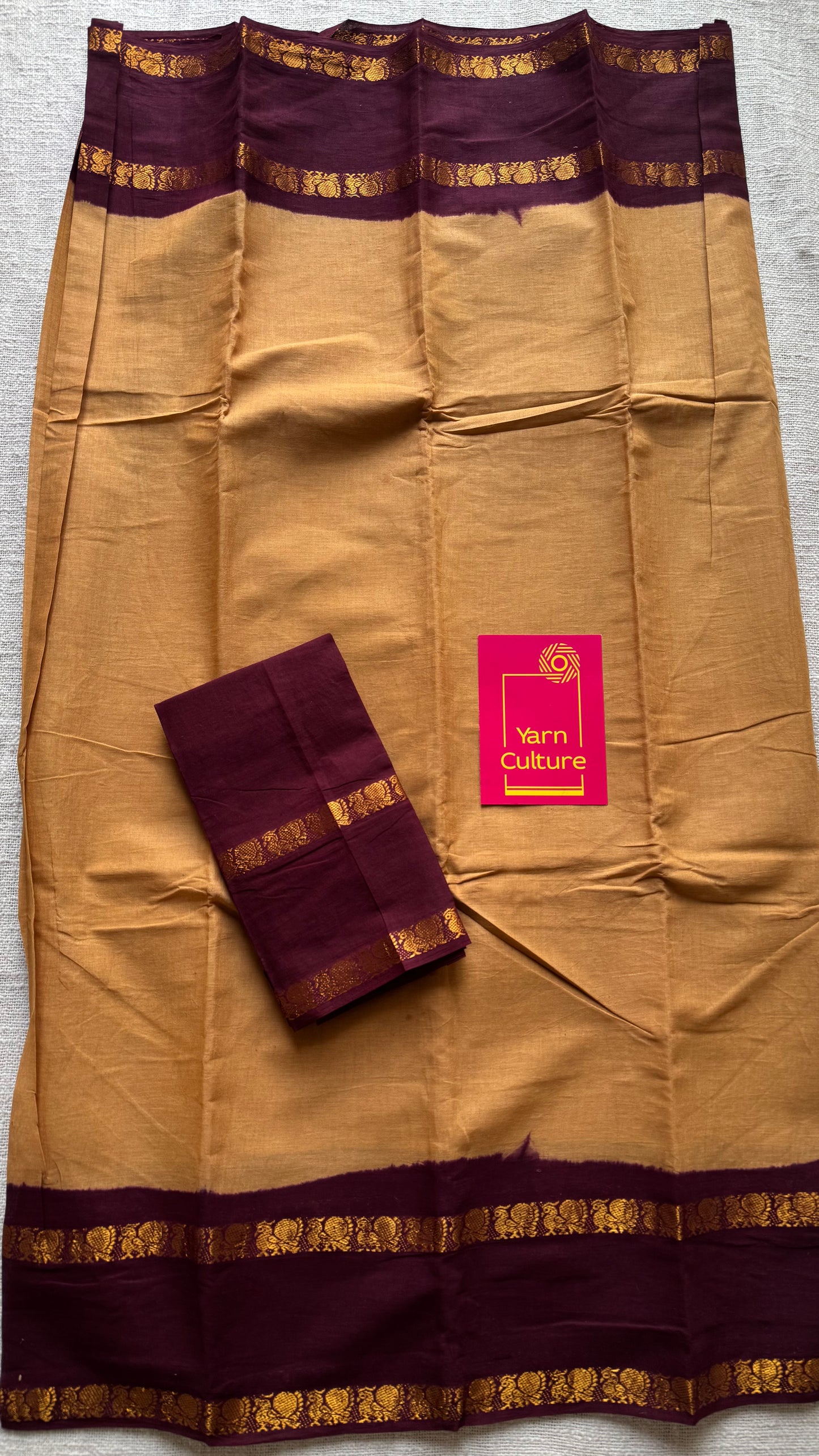 Sandal with dark maroon sungudi, kattuchayam dyed, madurai cotton - YCCOTNOCSC13