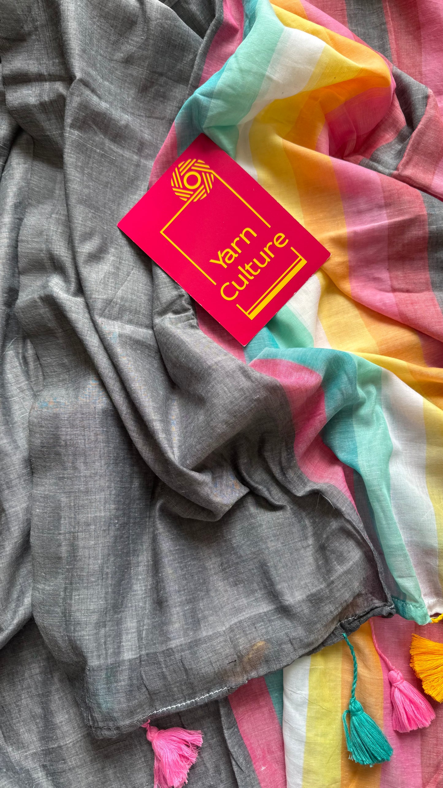 Grey with colourblocks, mul cotton - YCBCJULMR13