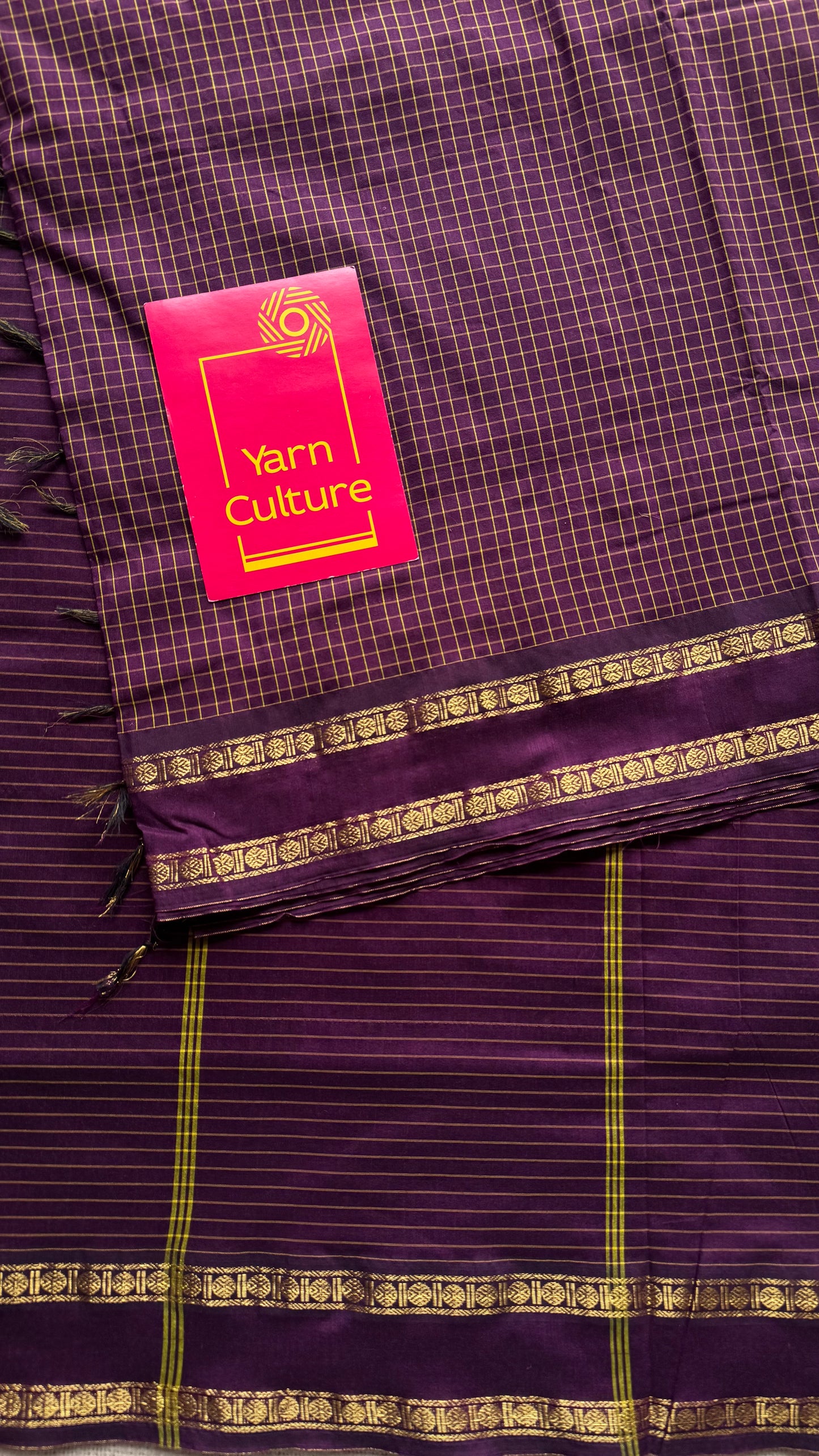 Jamun, arani checks, cotton silk - YCCOTNA07