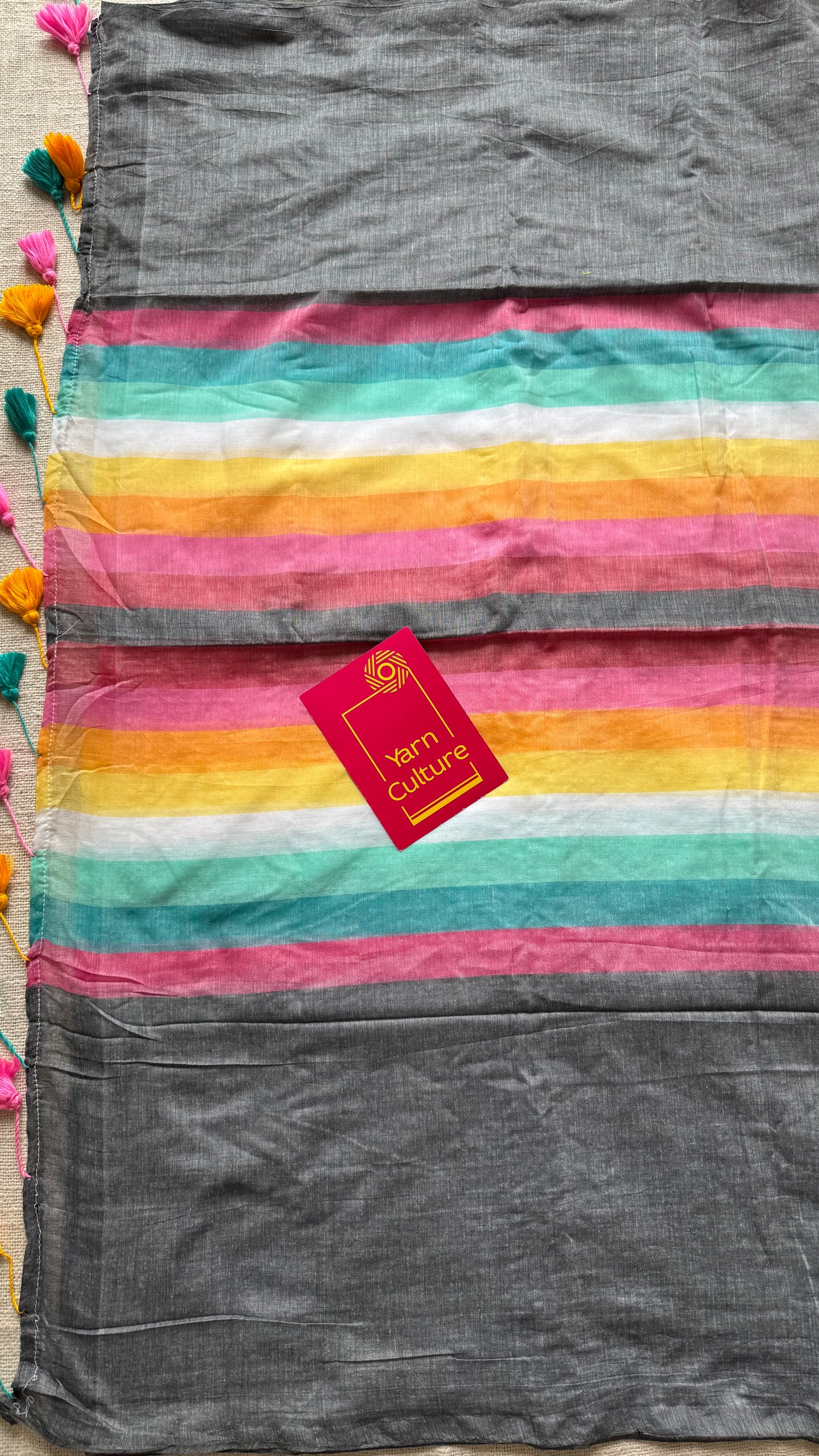 Grey with colourblocks, mul cotton - YCBCJULMR13