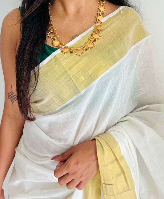 Long coin statement neckpiece, with earrings - YCGPNP729
