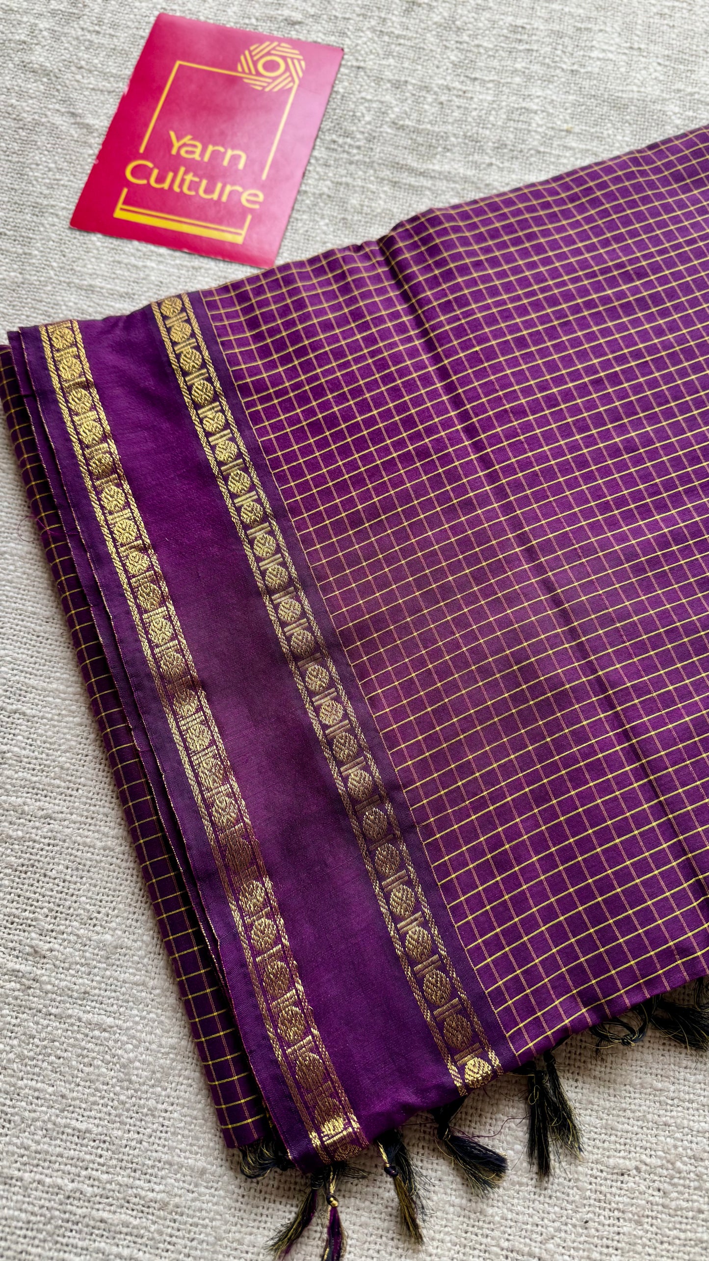 Jamun, arani checks, cotton silk - YCCOTNA07