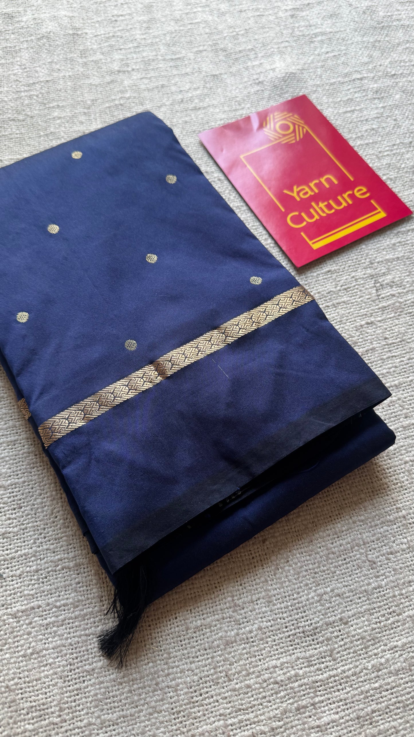 Midnight blue single zari line kanchi semi silk saree - YCSOKSSFE47