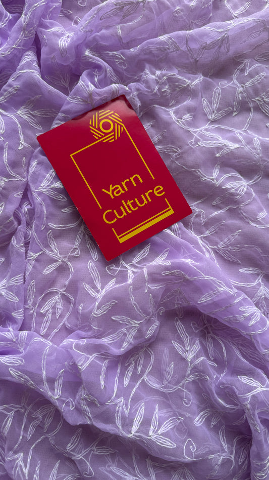 Fizaa-e-Nur (air of light) – Soft Lilac Chikankari, georgette