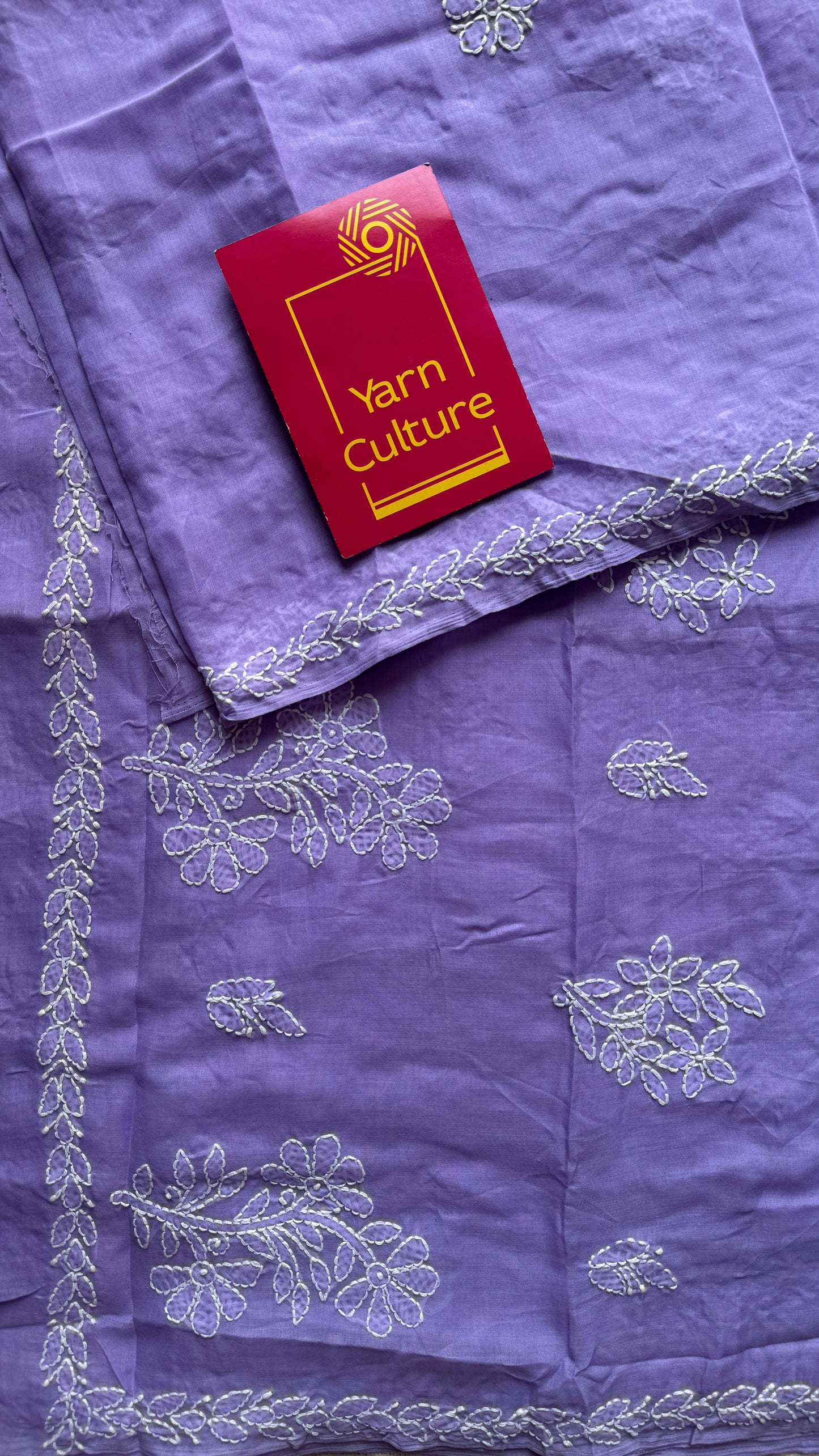 Sitaron Ki Shabnam (dew of the stars) – Lavender Chikankari, soft cotton
