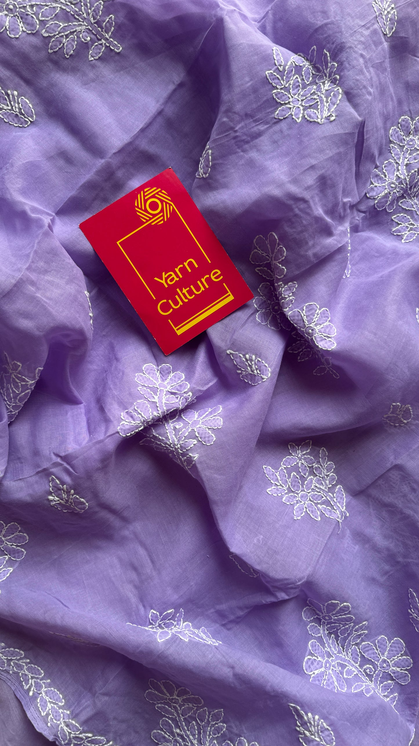 Sitaron Ki Shabnam (dew of the stars) – Lavender Chikankari, soft cotton