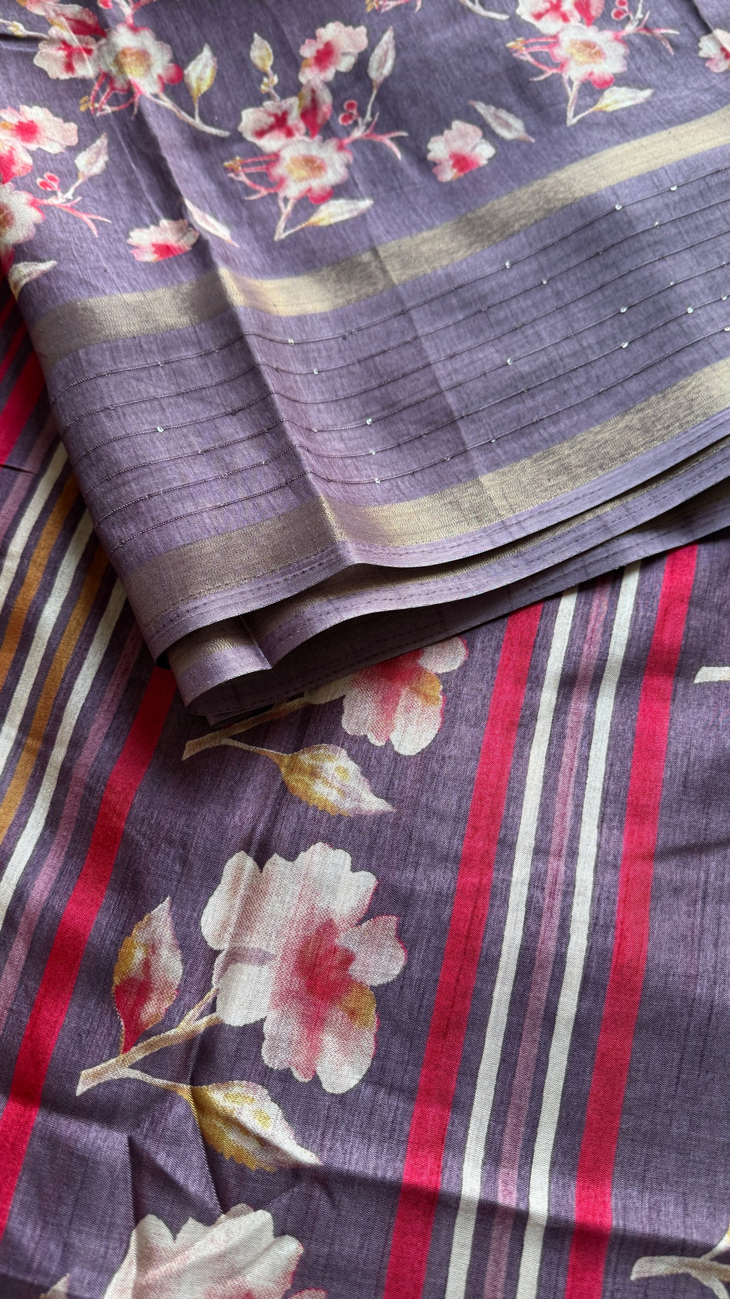 Lilac Floral Prints - Semi-Crepe