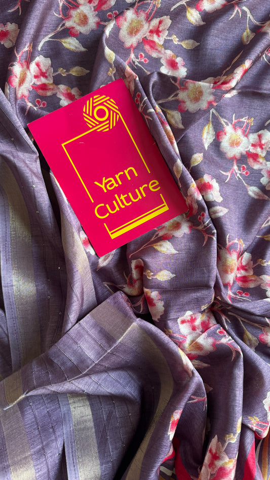 Lilac Floral Prints - Semi-Crepe