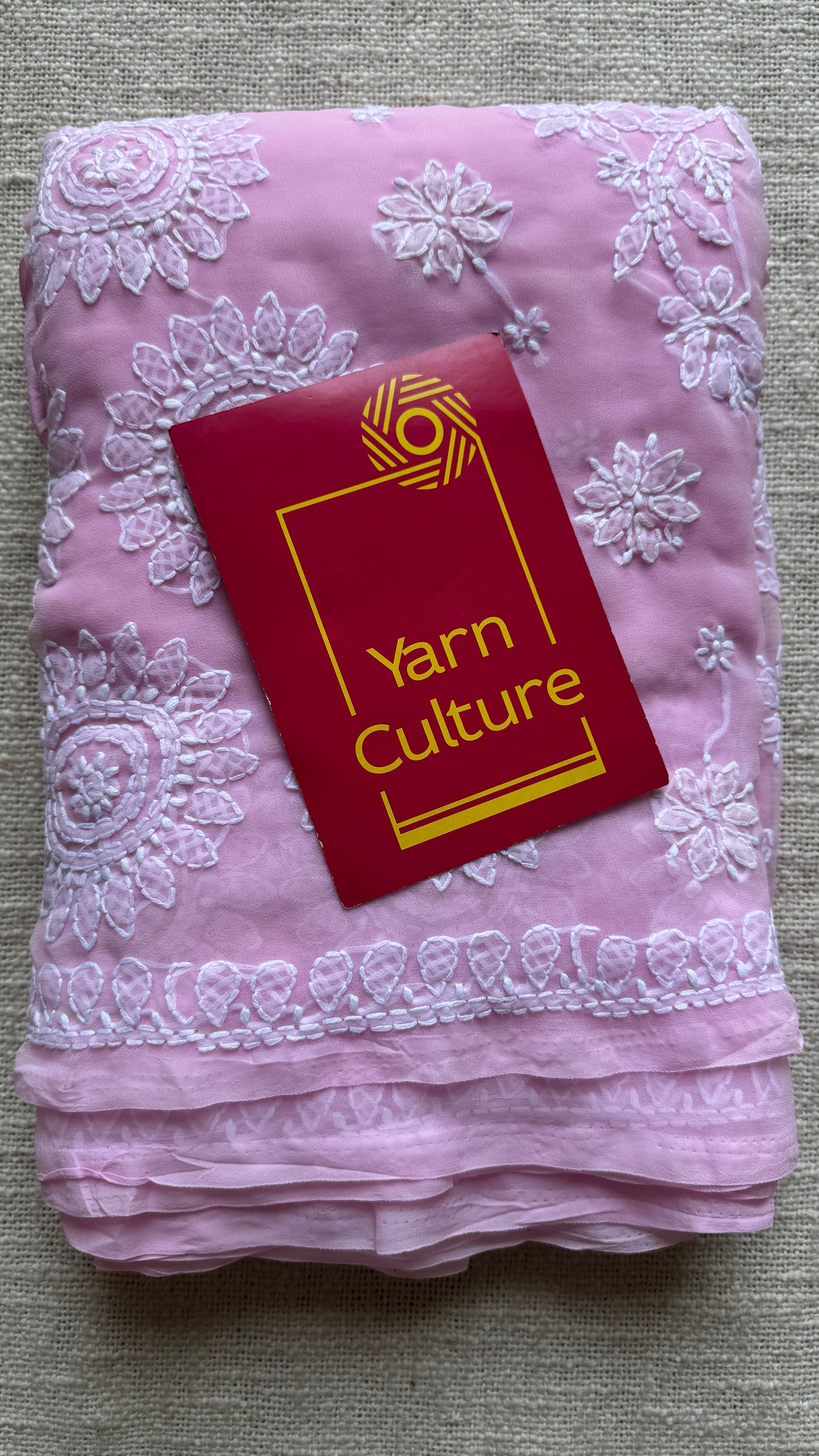 Baadal Gulabi (pink clouds) – Pink Chikankari, georgette