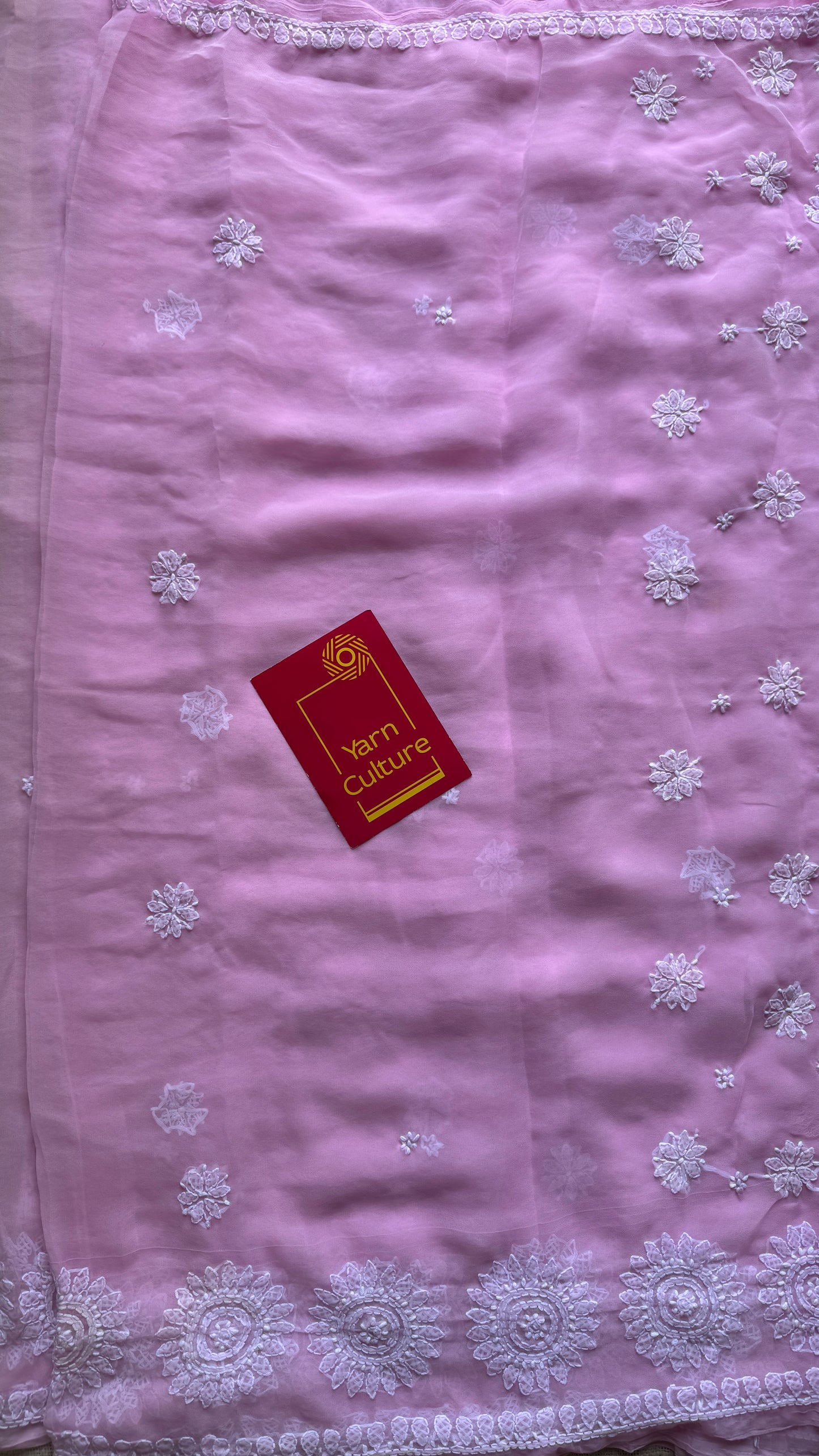 Baadal Gulabi (pink clouds) – Pink Chikankari, georgette
