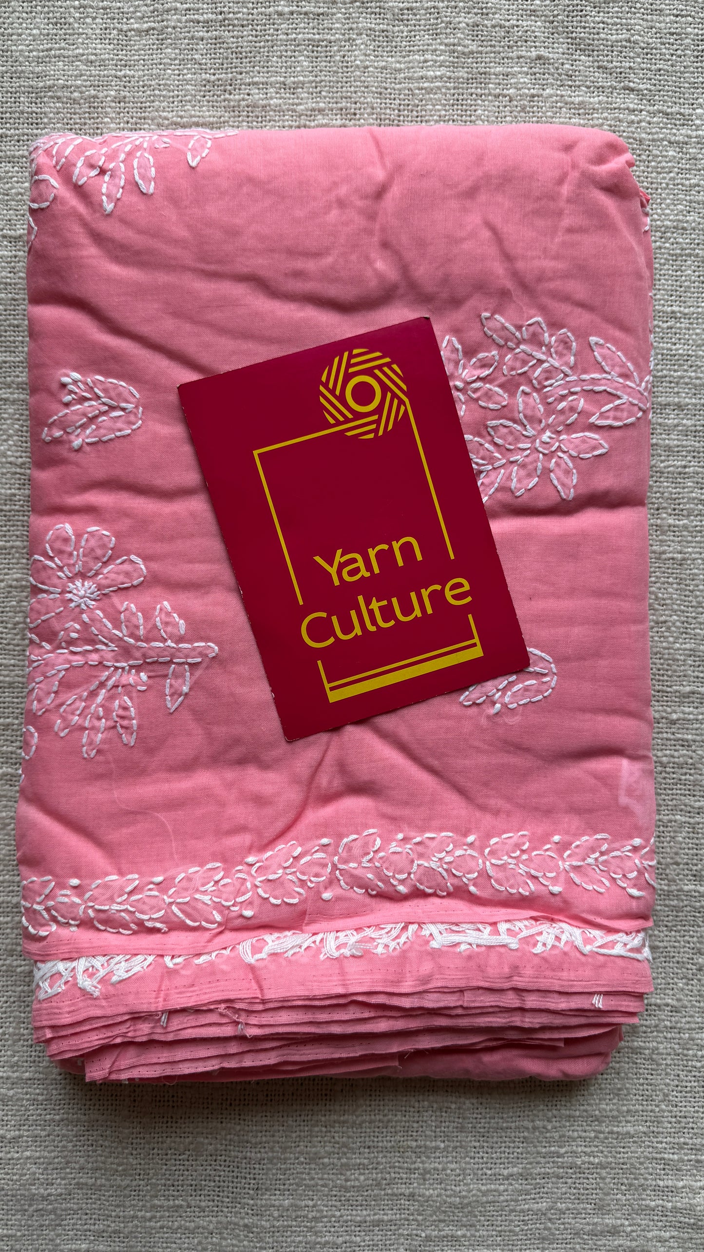 Gulaabi Shaam (pink evening) – Peach pink Chikankari, soft cotton