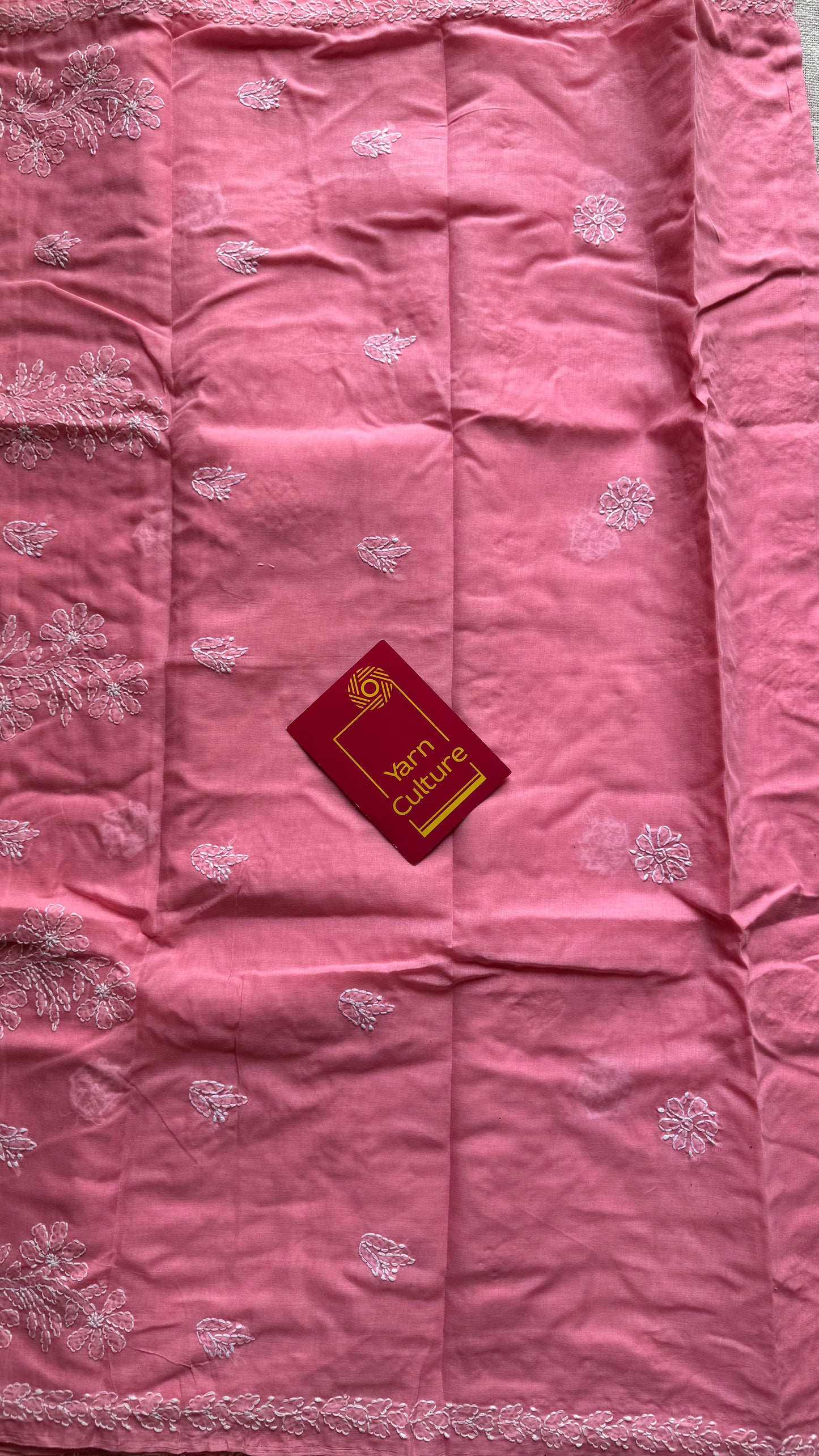 Gulaabi Shaam (pink evening) – Peach pink Chikankari, soft cotton