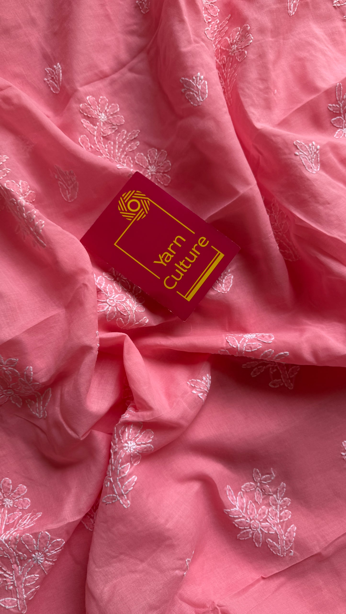 Gulaabi Shaam (pink evening) – Peach pink Chikankari, soft cotton