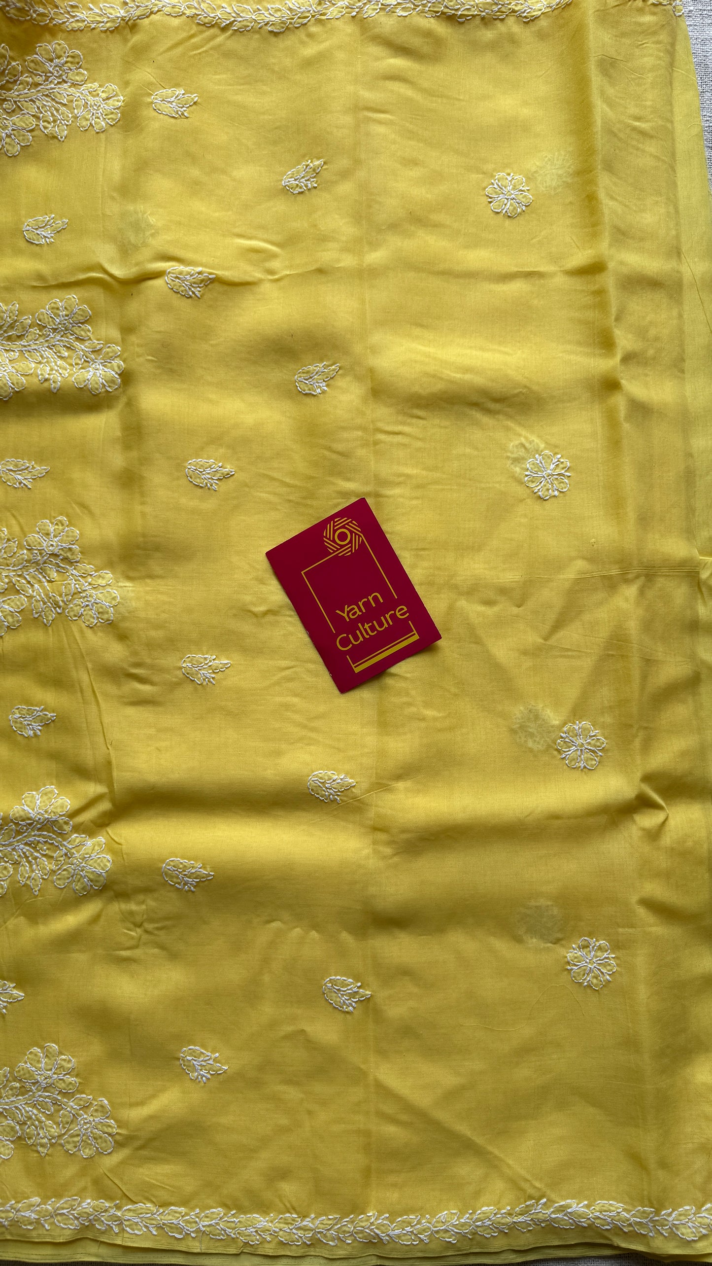 Pehli Subah (first morning) - Yellow Chikankari, soft cotton