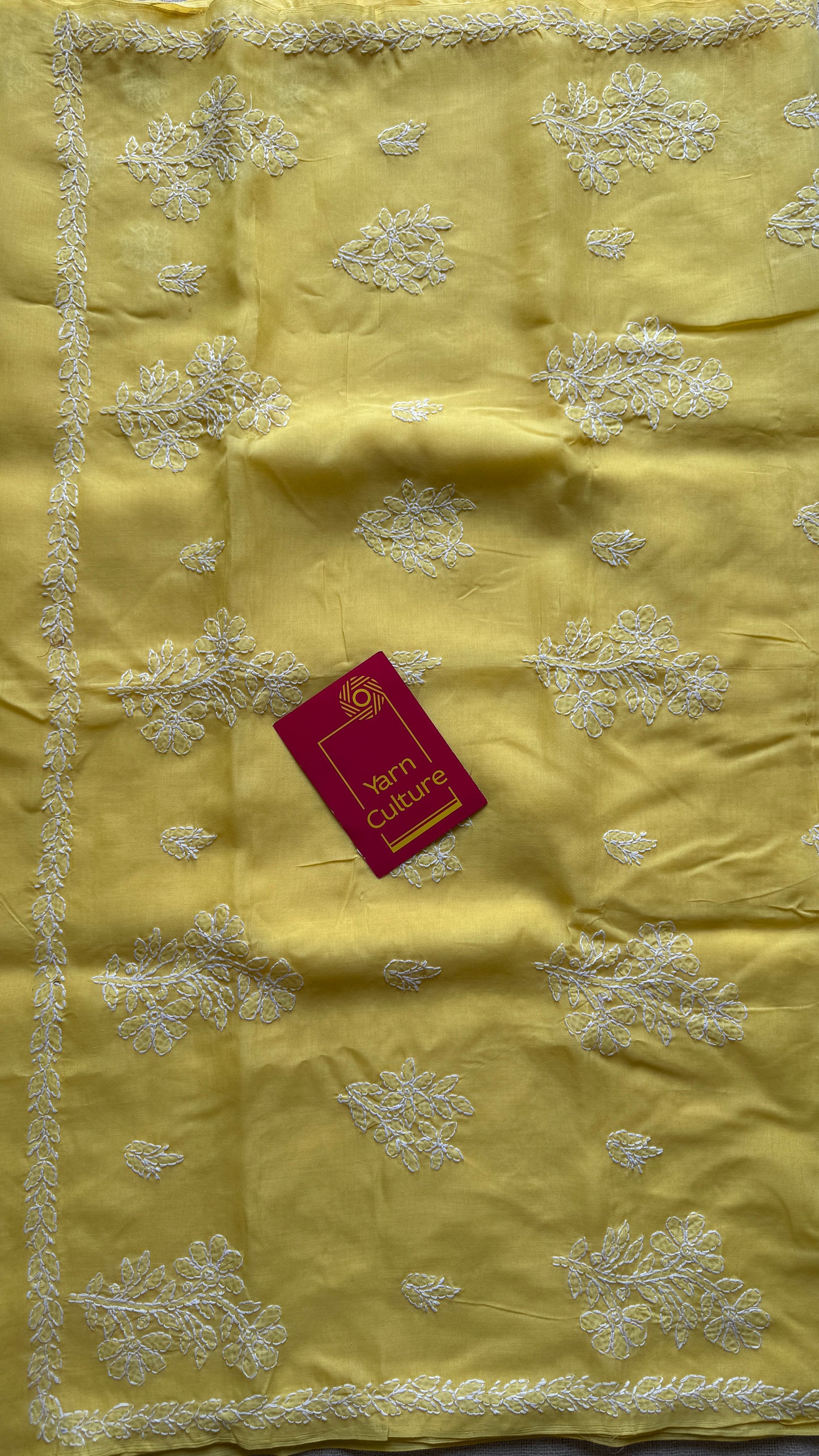 Pehli Subah (first morning) - Yellow Chikankari, soft cotton