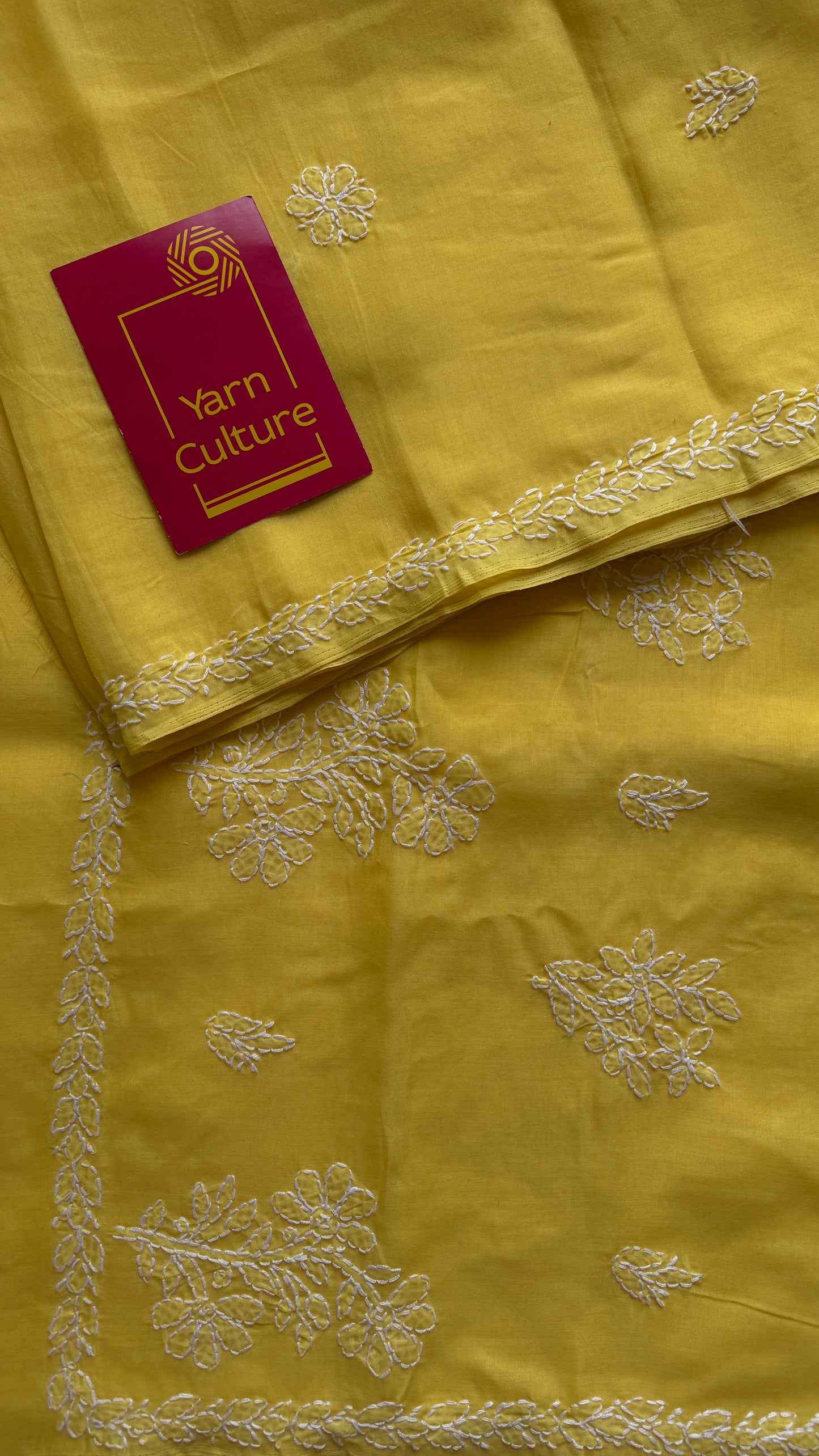 Pehli Subah (first morning) - Yellow Chikankari, soft cotton
