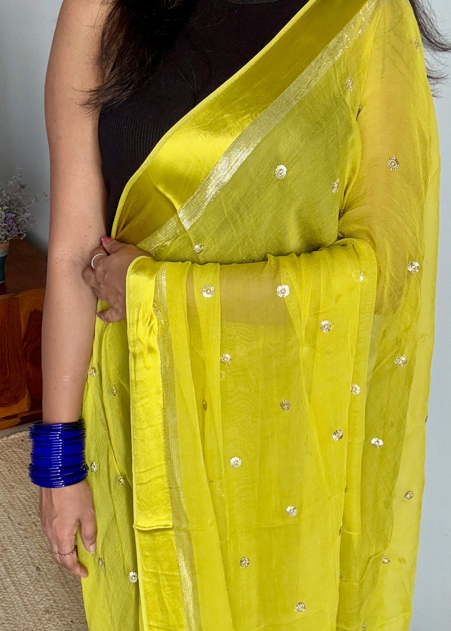 Lemon Green - Viscose Georgette YCFHG13