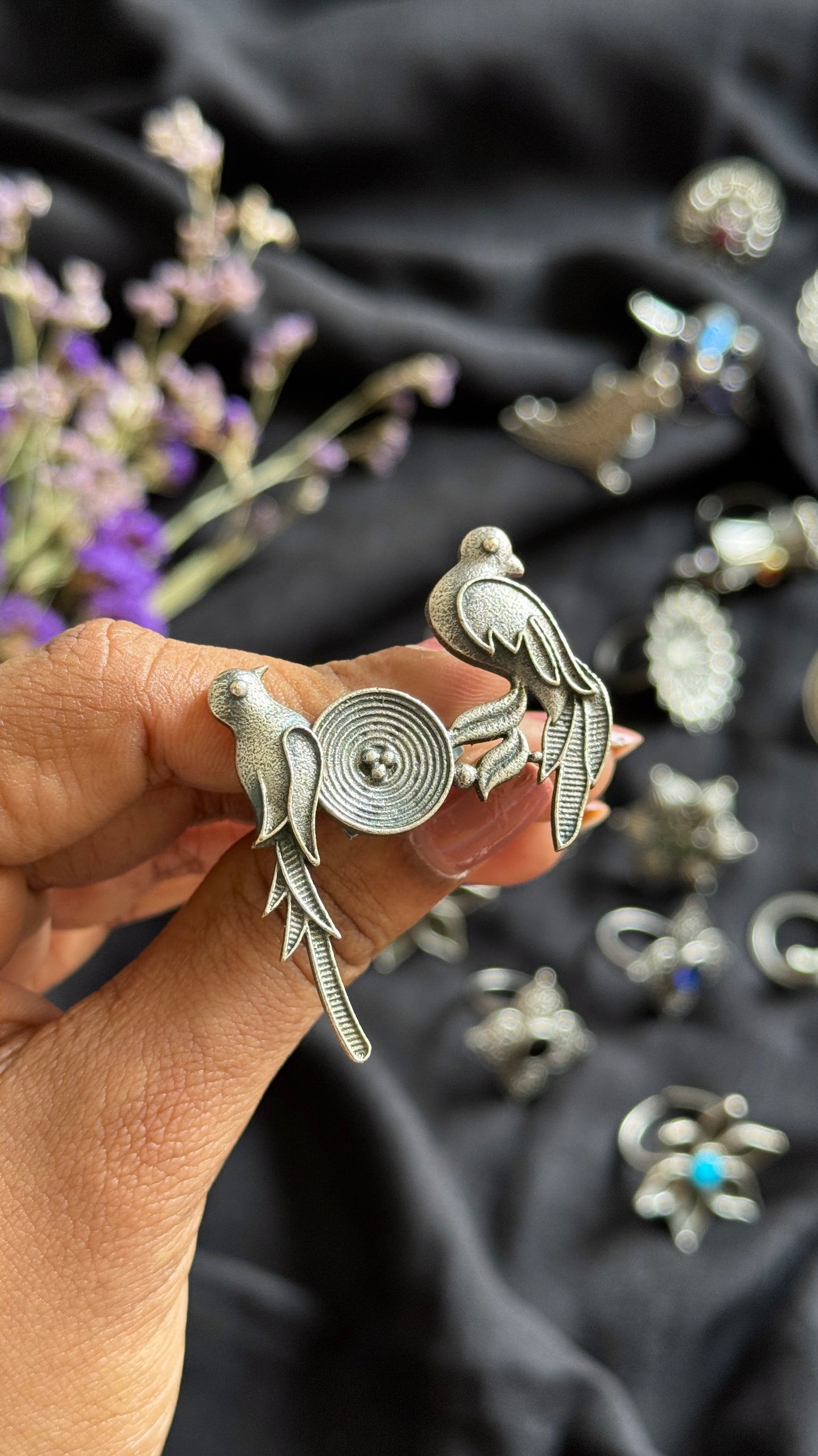 Adjustable ring - birds