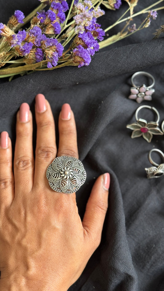 Adjustable floral ring - YCOSFR79