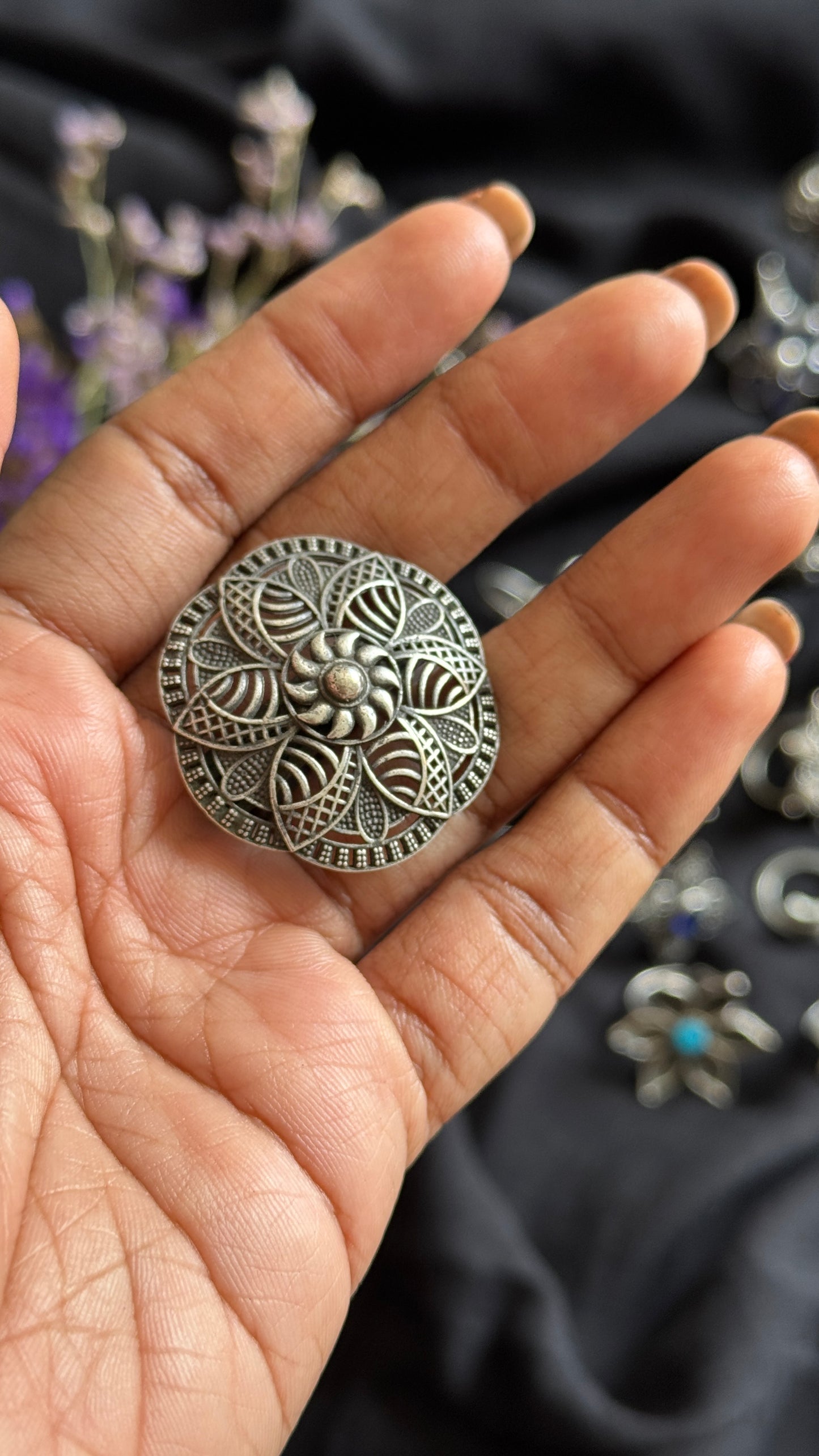 Adjustable floral ring - YCOSFR79