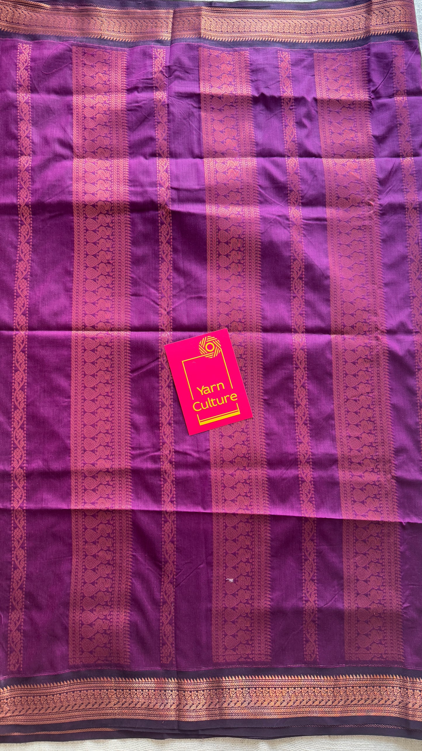 Aqua green with purple, Vaira Oosi pattern -Premium Kalyani Cotton Silk