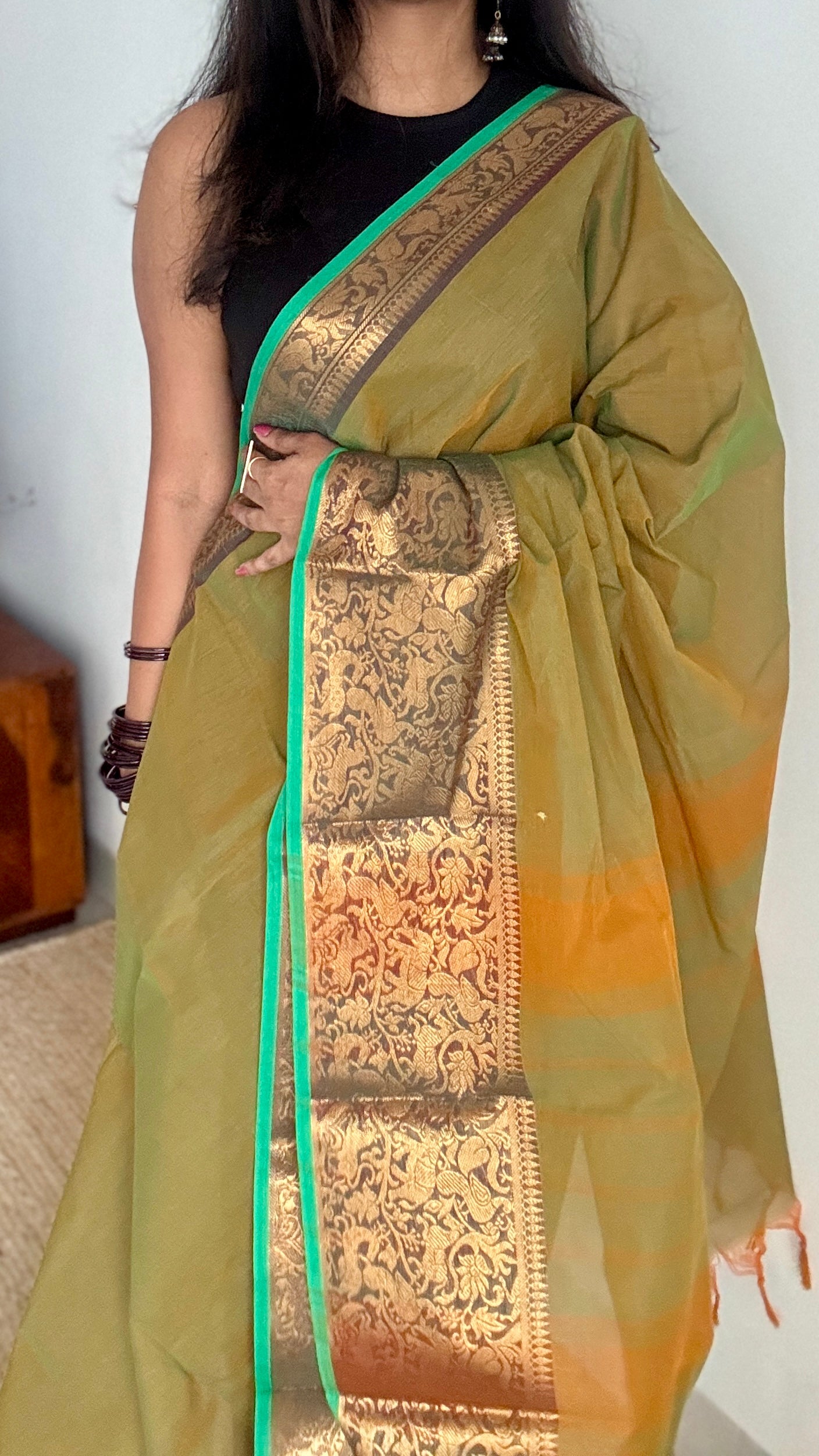 Lemon Ginger Green - Chettinad Cotton - YCCKL10