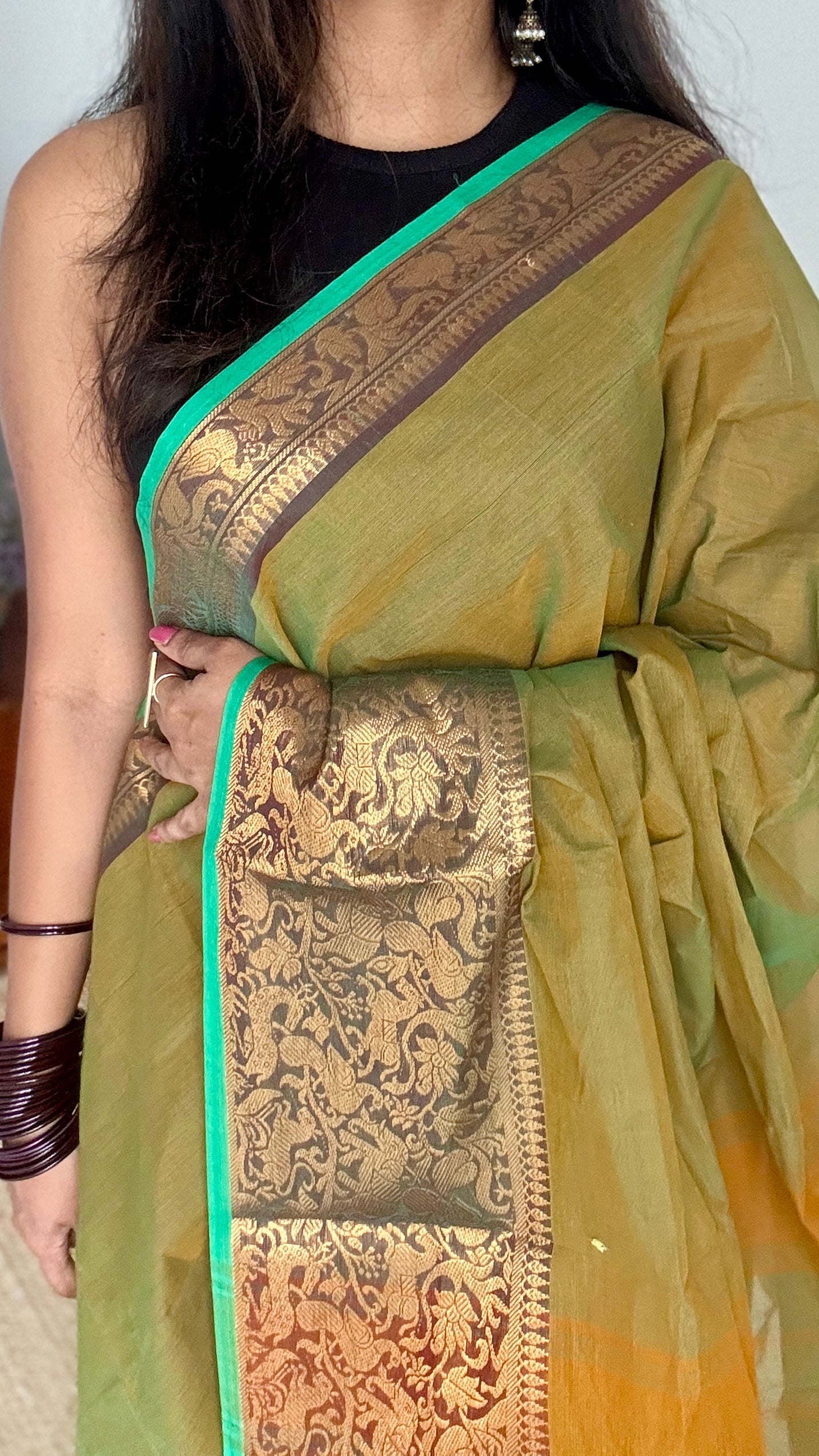 Lemon Ginger Green - Chettinad Cotton - YCCKL10
