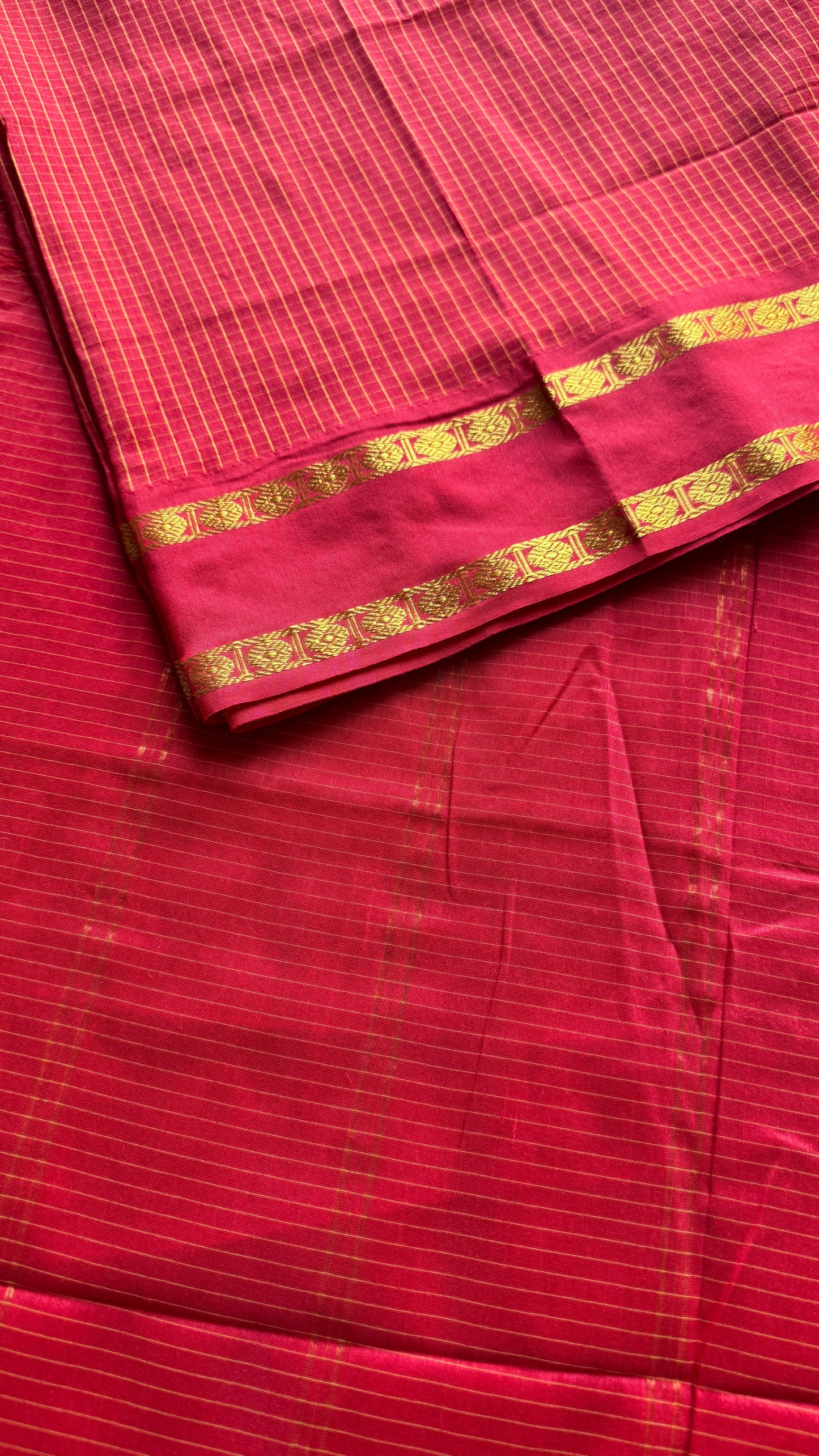 Chilli Red - Arani Checks in cotton silk