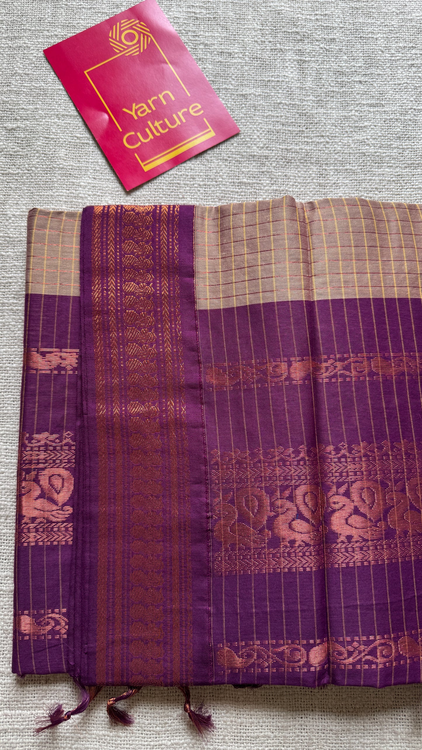 Copper Rose - Purple Pink, Checks - Kalyani Cotton Silk - YCCOTNKCSC02