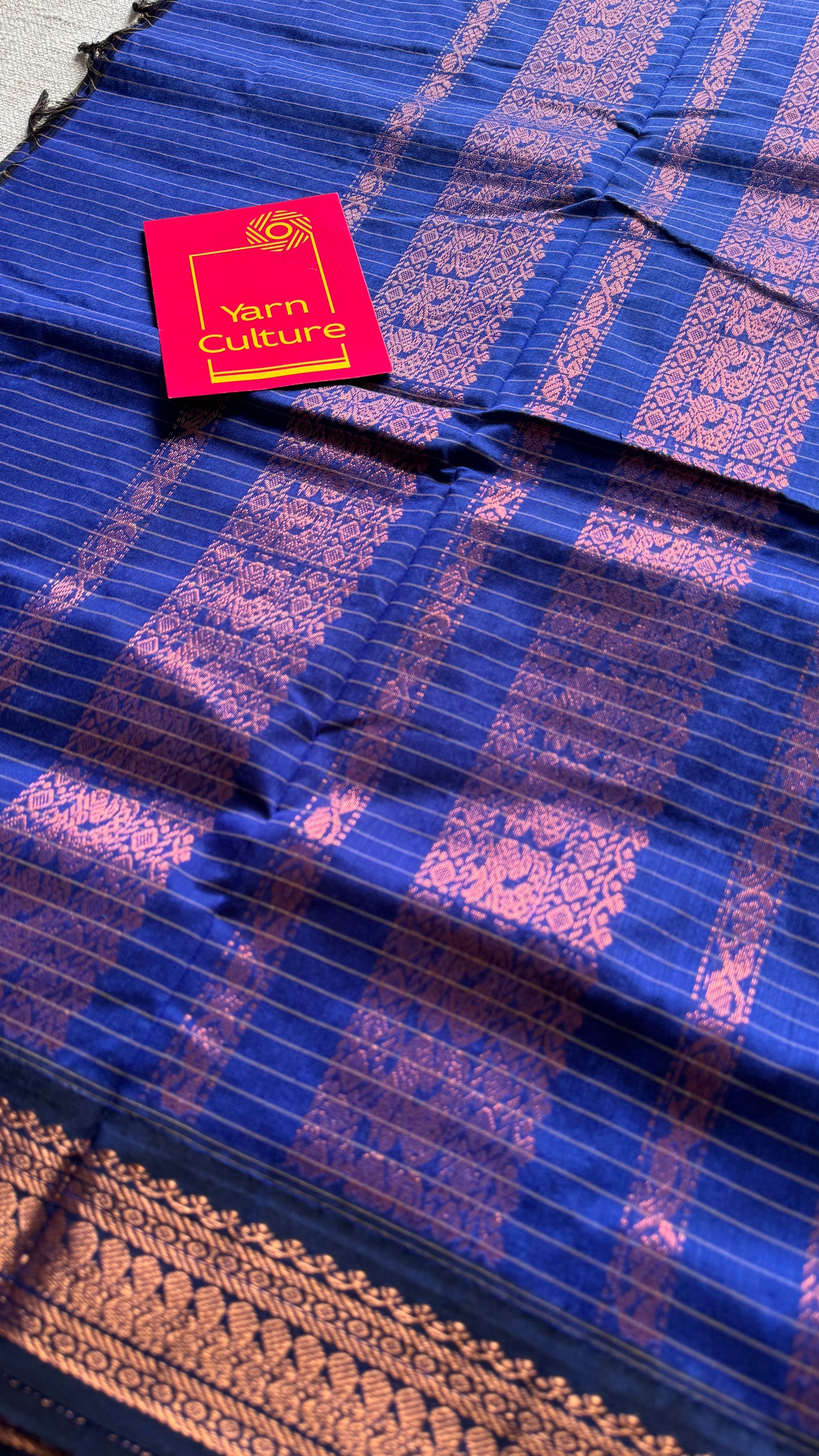 Light Green - Royal Blue, Checks - Kalyani Cotton Silk - YCCOTNKCSC04