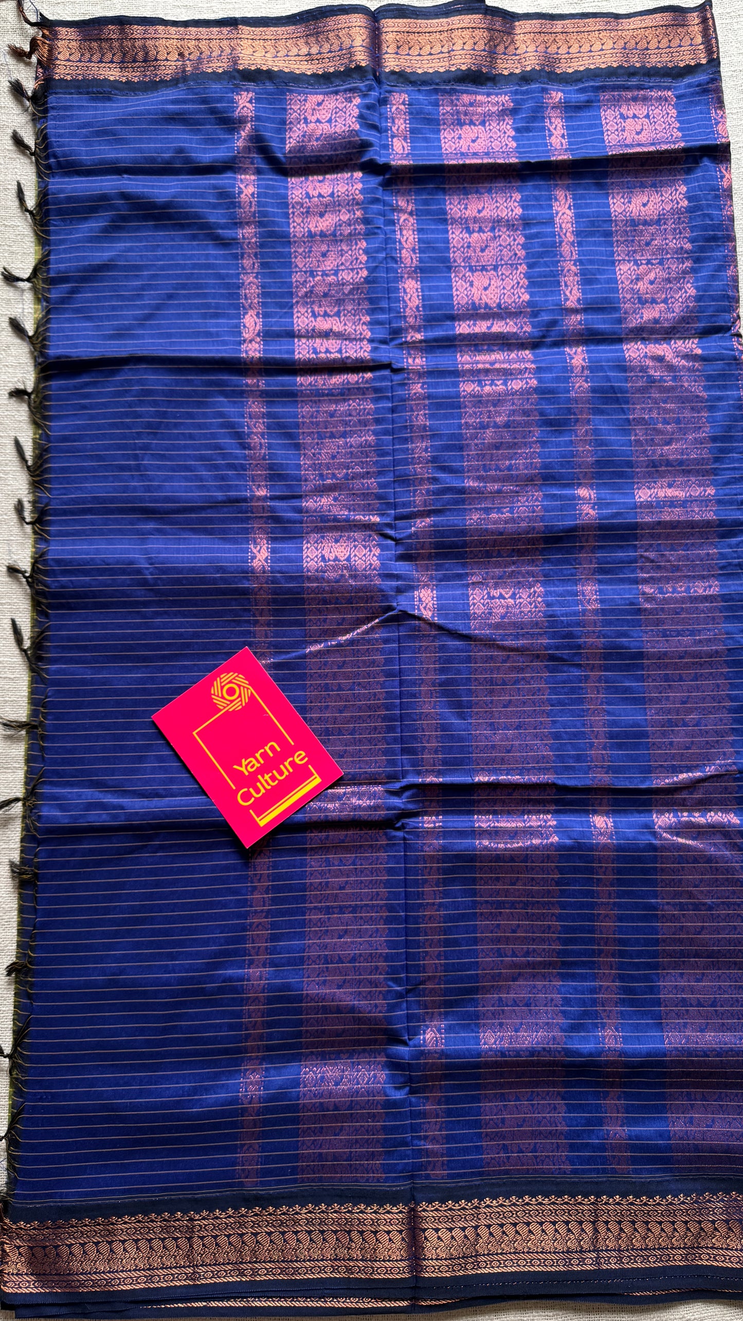 Light Green - Royal Blue, Checks - Kalyani Cotton Silk - YCCOTNKCSC04
