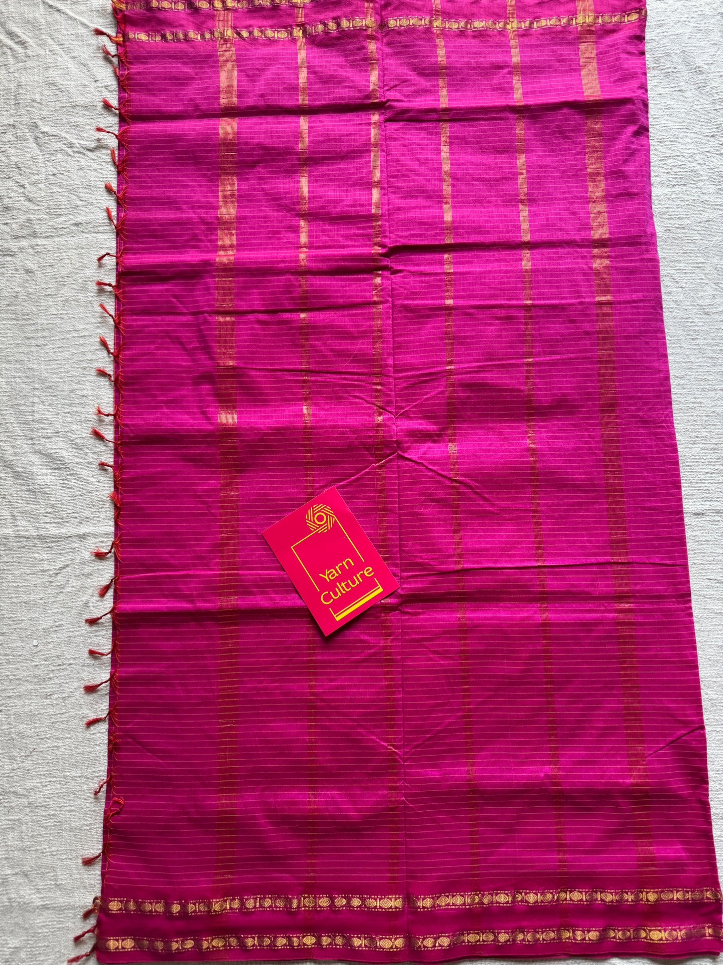 Hot pink - Arani Checks in cotton silk