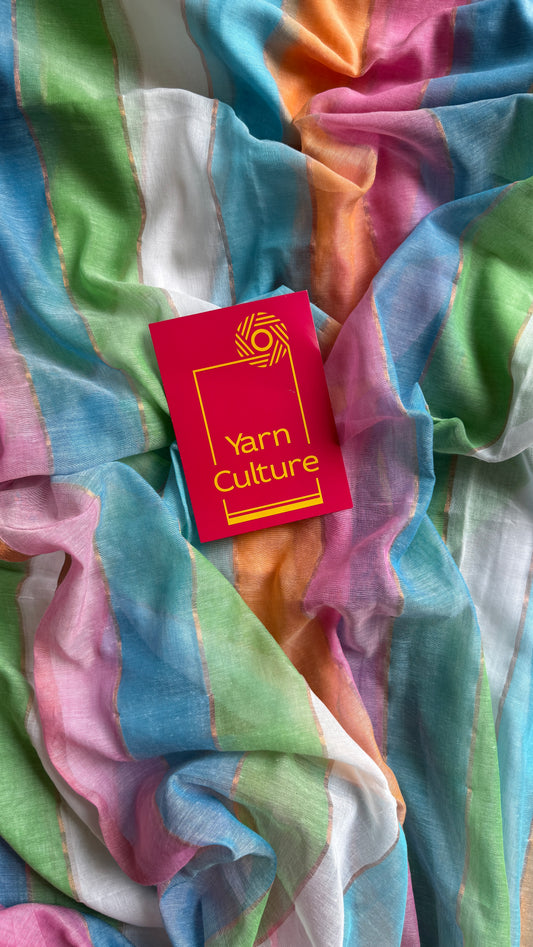 Fruit Whirl - Pastel colour block hues, mul cotton YCBCPMFW02