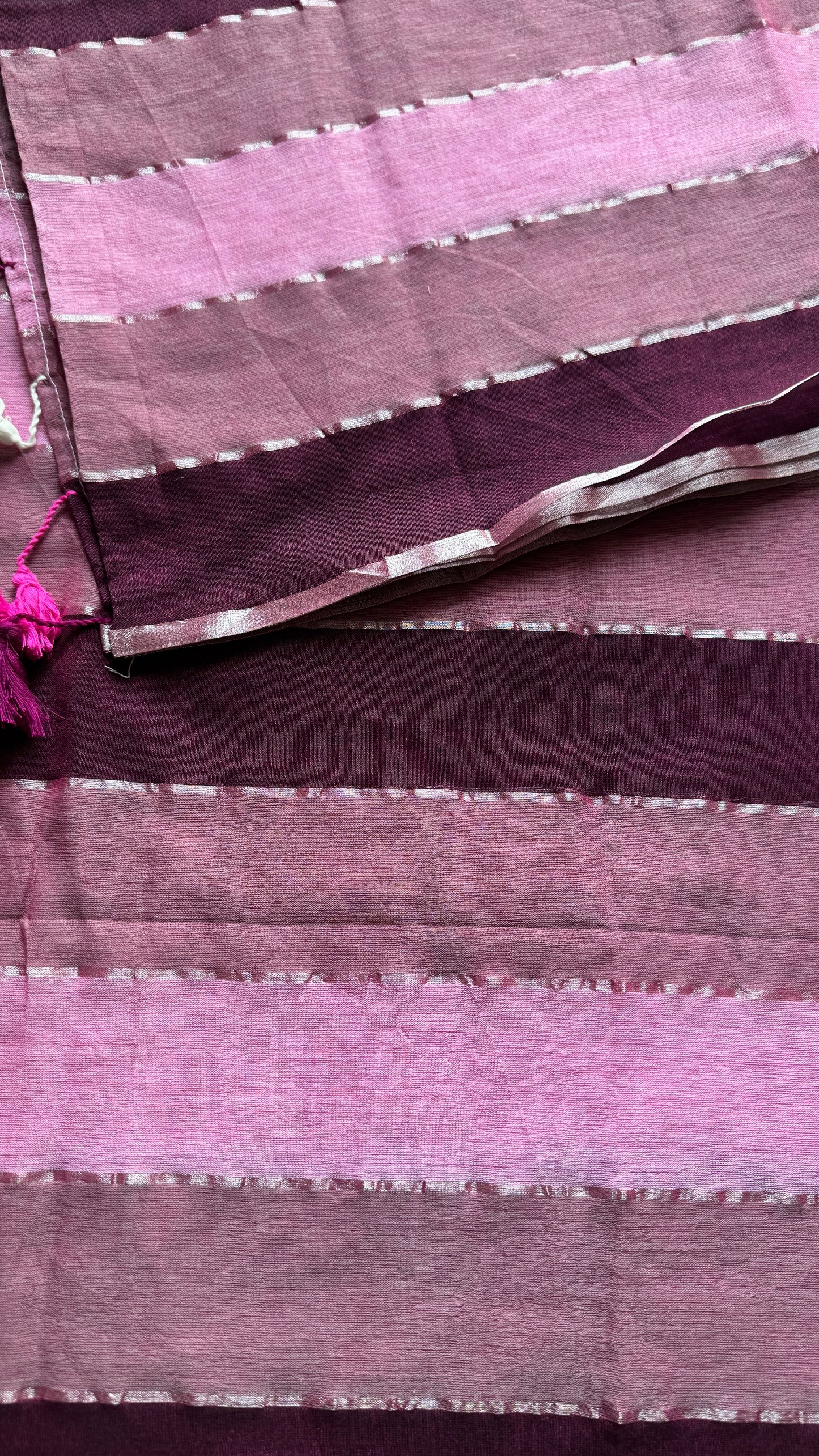 Raspberry Whirl - Pink and wine colour block hues, mul cotton