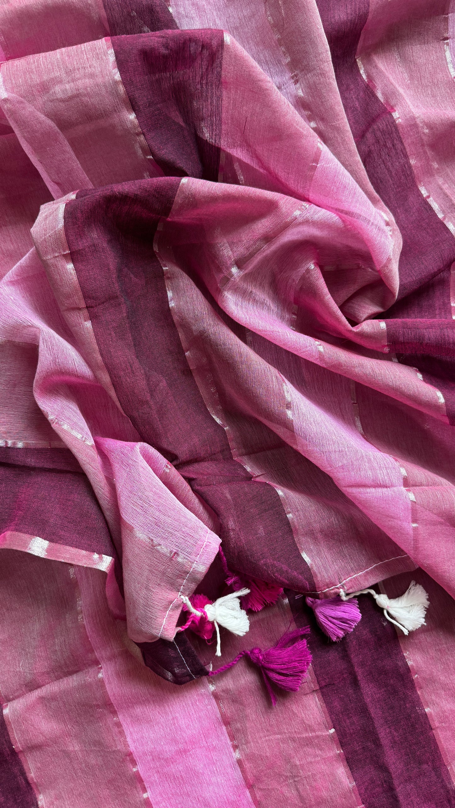 Raspberry Whirl - Pink and wine colour block hues, mul cotton