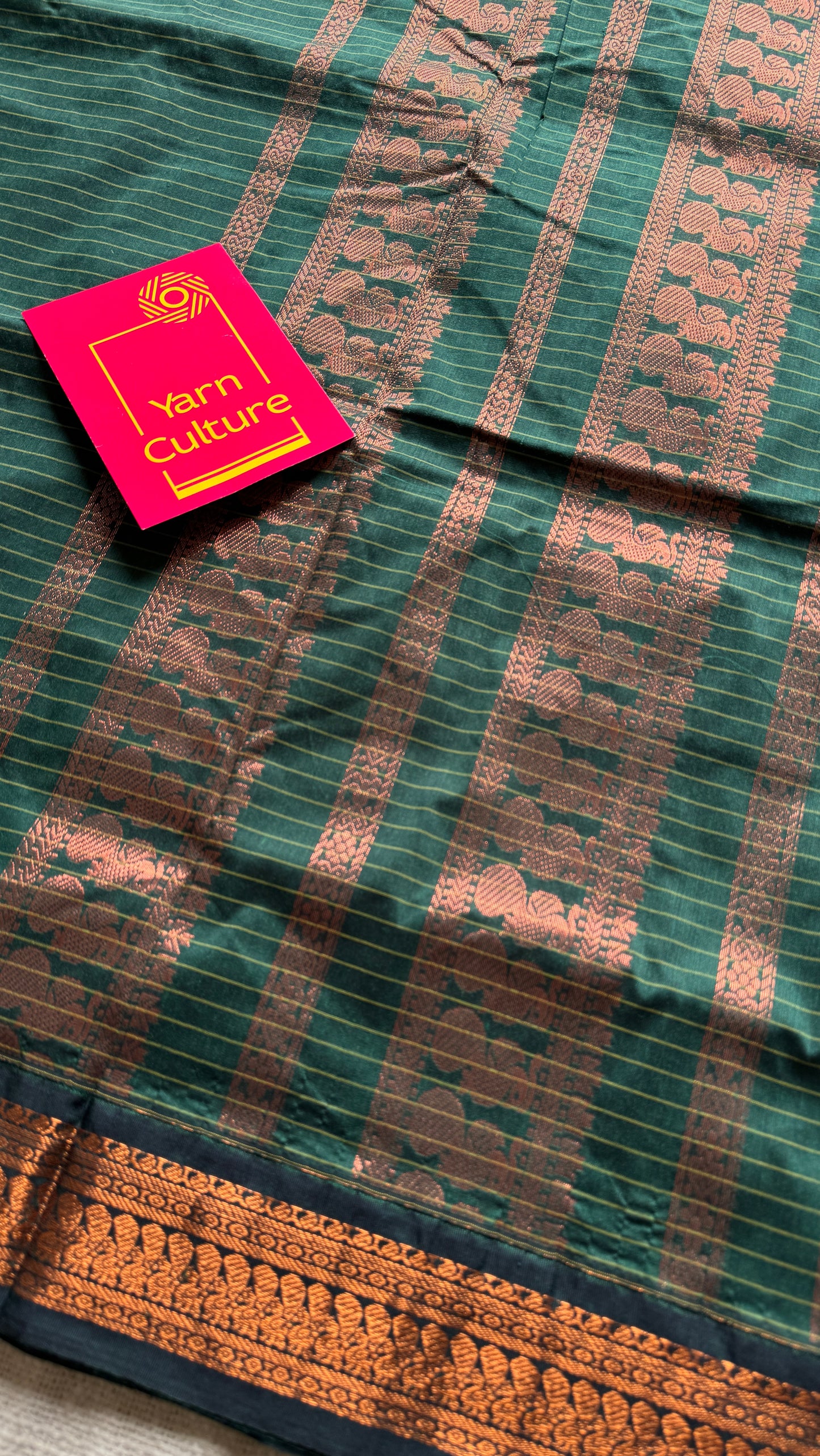 Dark Pink - Dark Green, Checks - Kalyani Cotton Silk - YCCOTNKCSC09