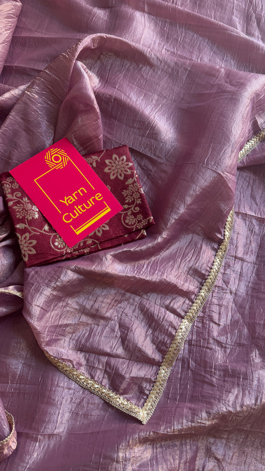 Dusty Pink Double Toned - Crushed Tissue