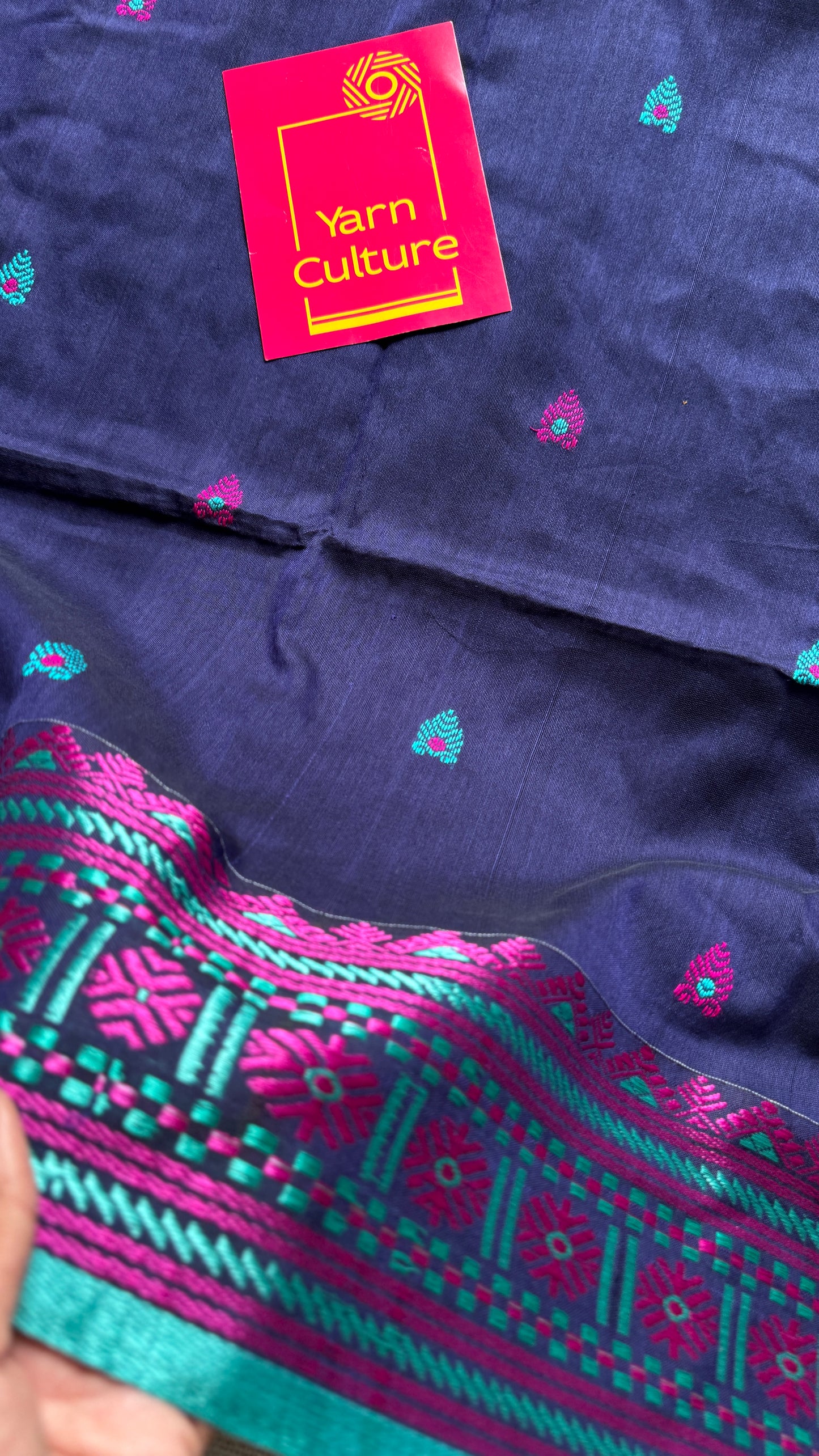 NeelPokh (নীলপখ) - Blue Butterfly, grace and color in motion, soft cotton - YCHOTEA03
