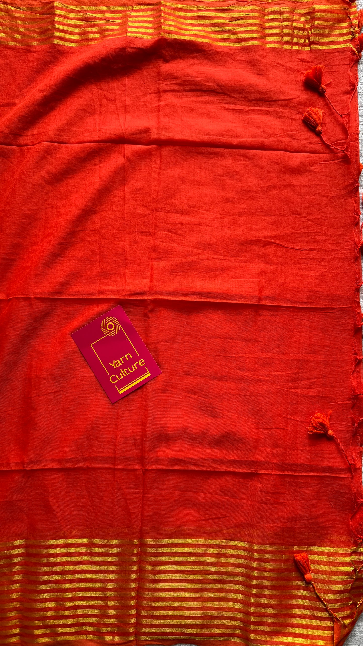 Flame Gold - Orange & gold stripes, mul cotton YCBCWSM08